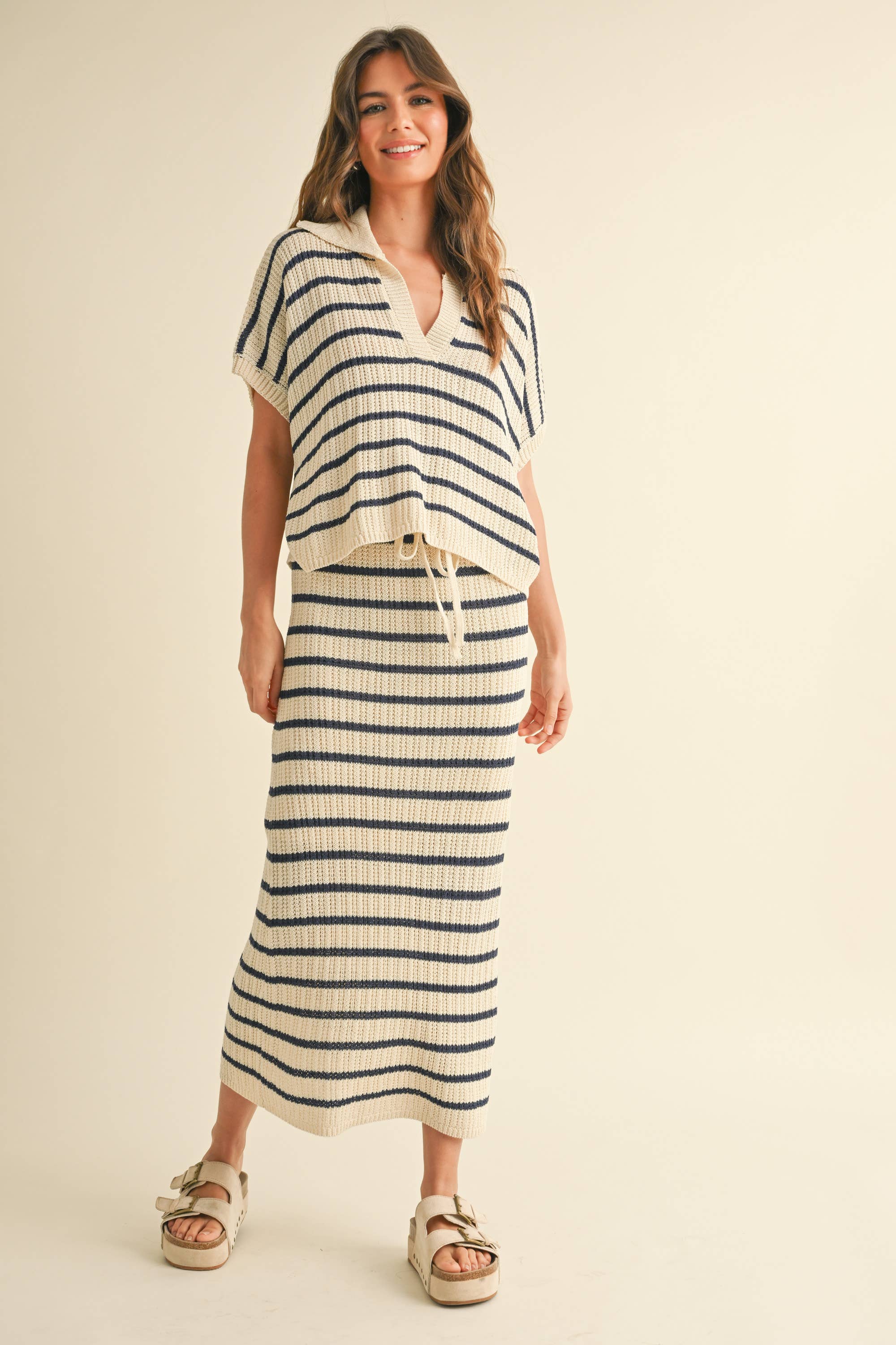 Column Stripe Skirt