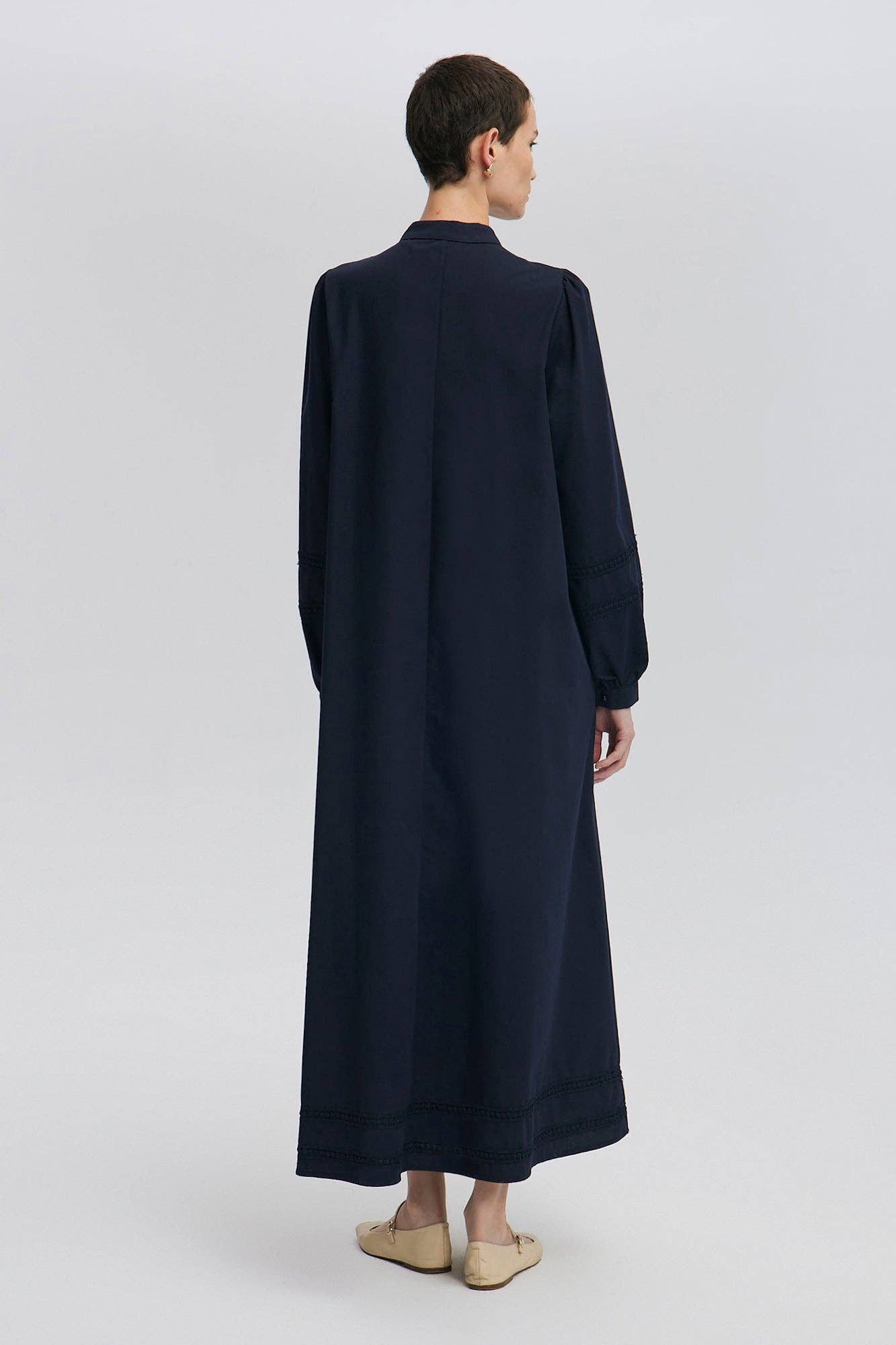 Elle embroidery dress - navy