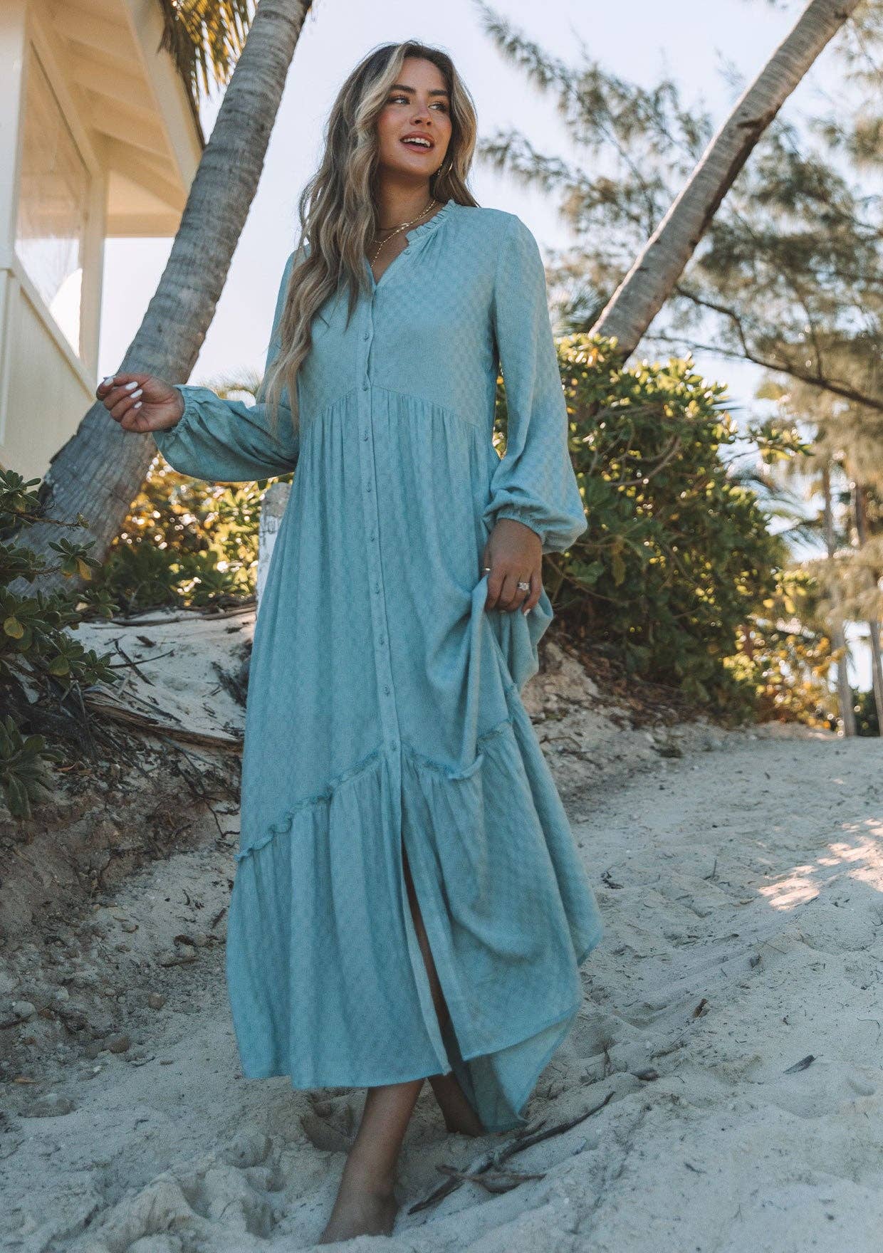 Jacqui Maxi Dress - Dusty Teal