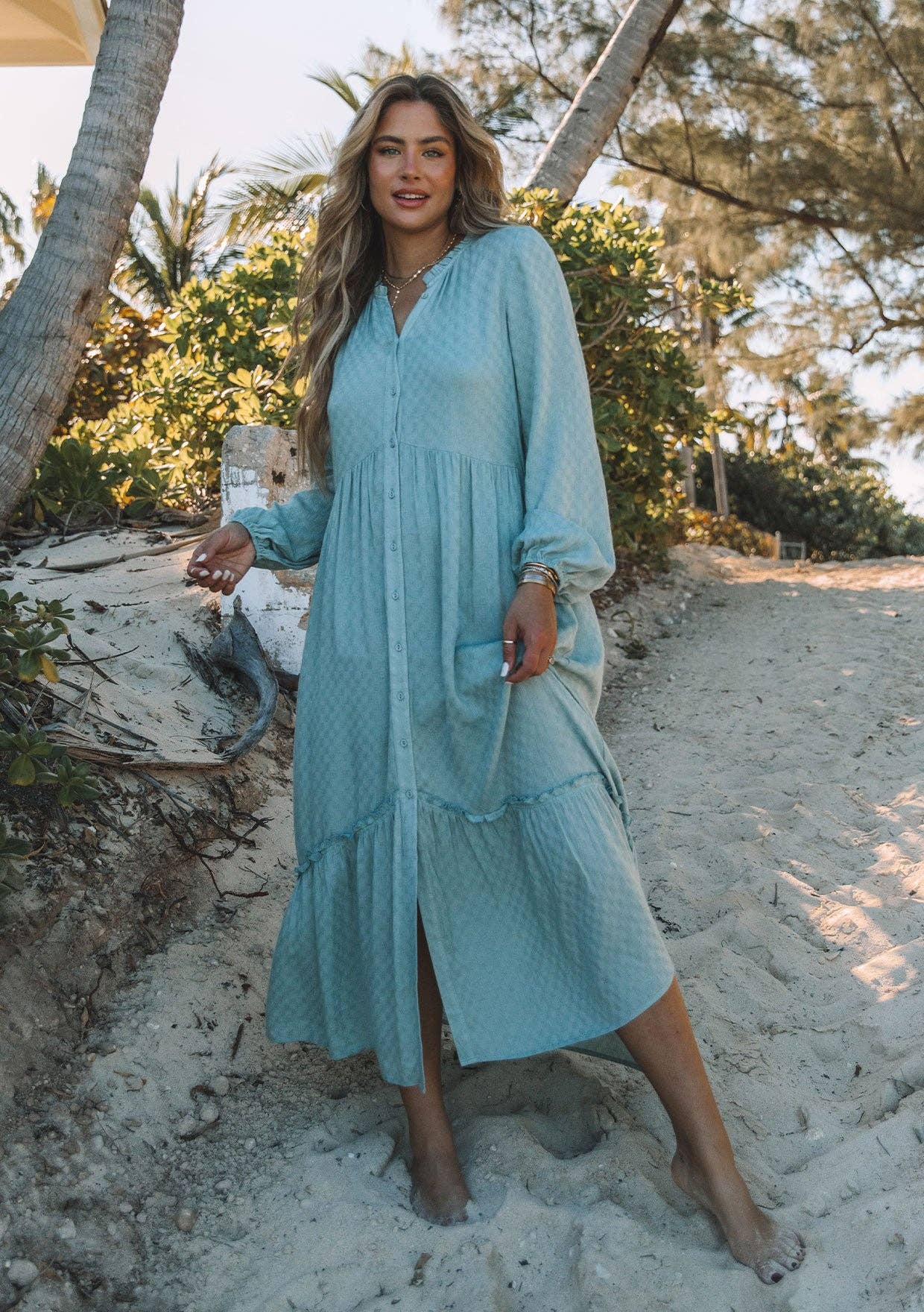 Jacqui Maxi Dress - Dusty Teal