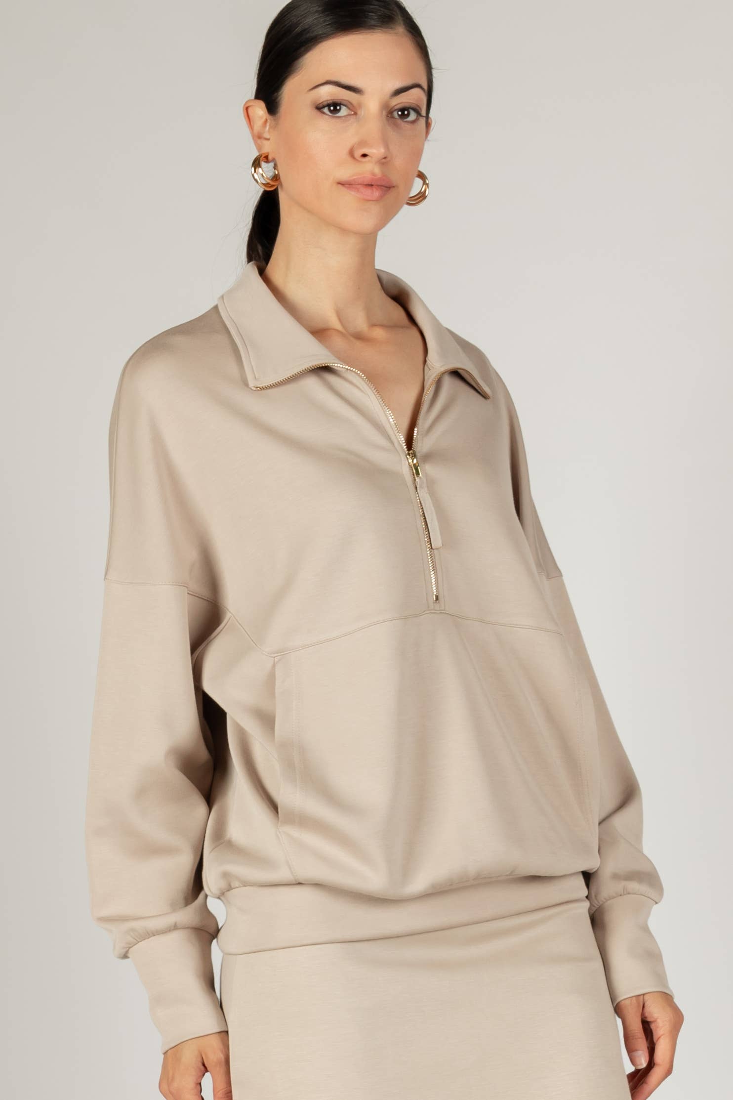 Butter Zip Up Pullover - Multi