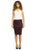 Burgundy Wax Pencil Skirt
