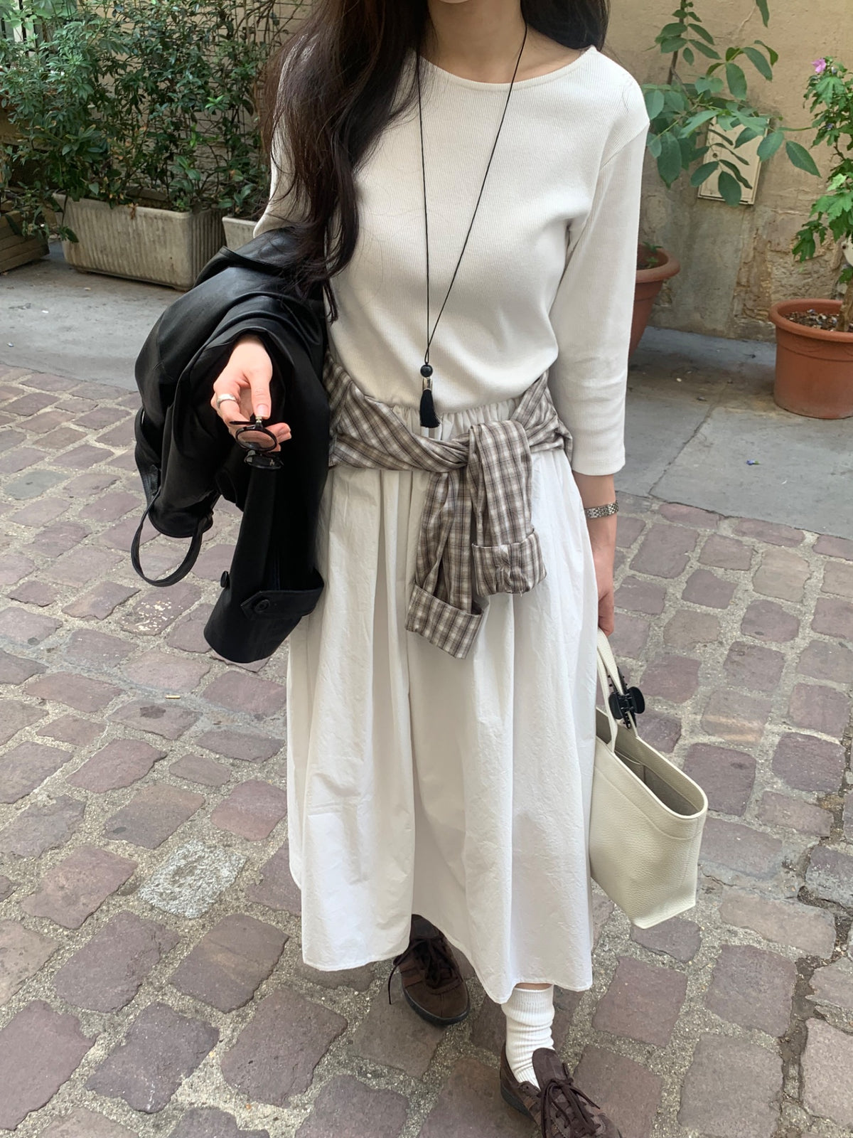 Remi rib Dress Black
