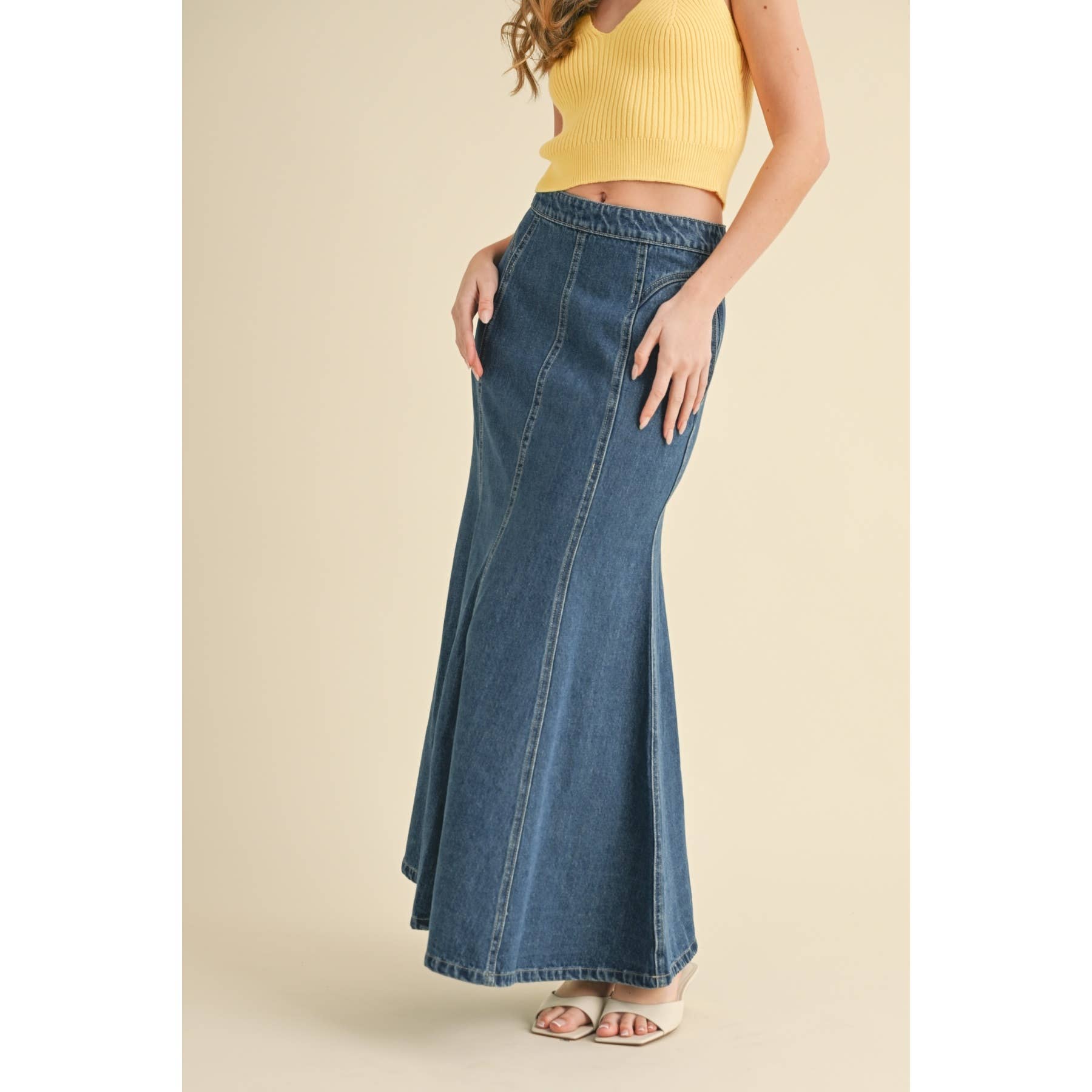 Camelia Denim Skirt - Medium wash