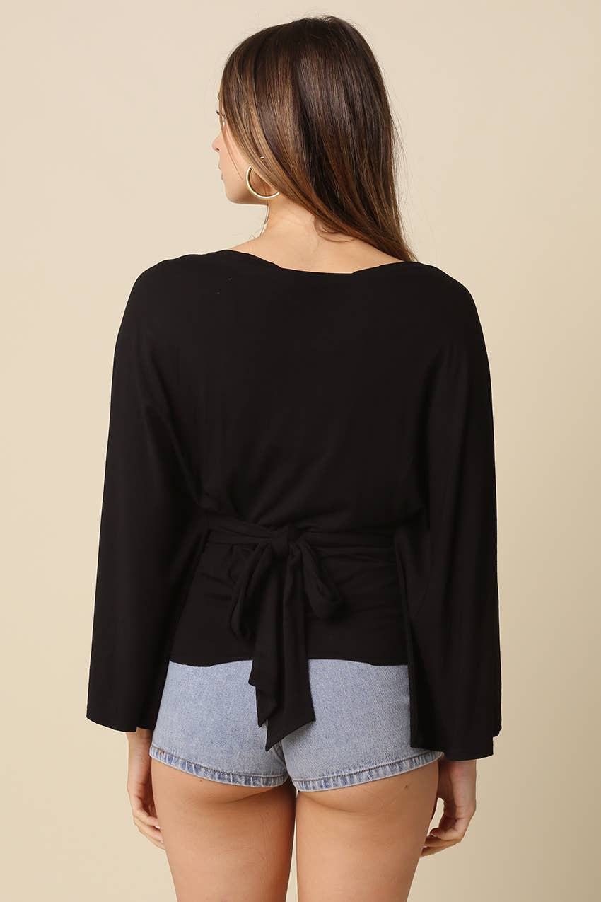Allyson Back-Tie Dolman Sleeve Top