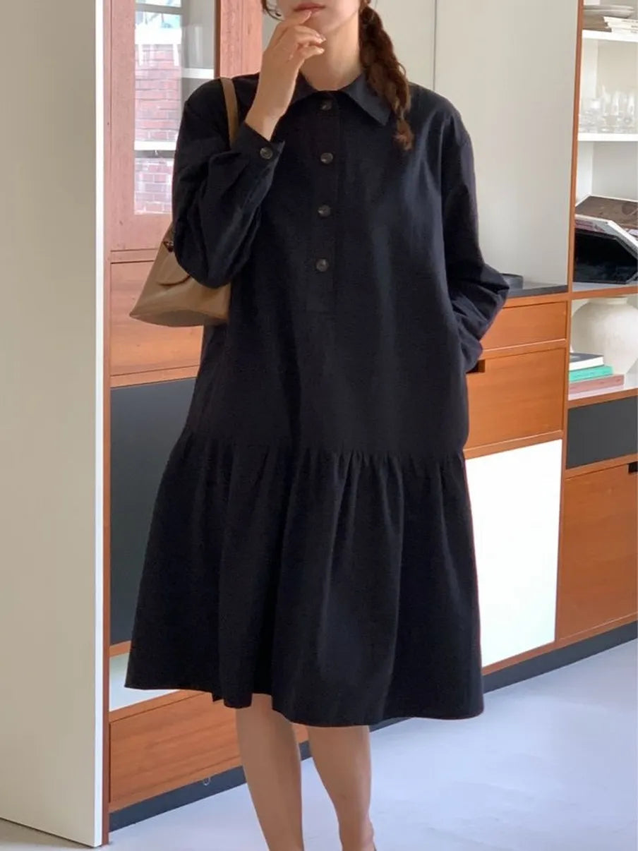 Marlow Shirtdress - Navy