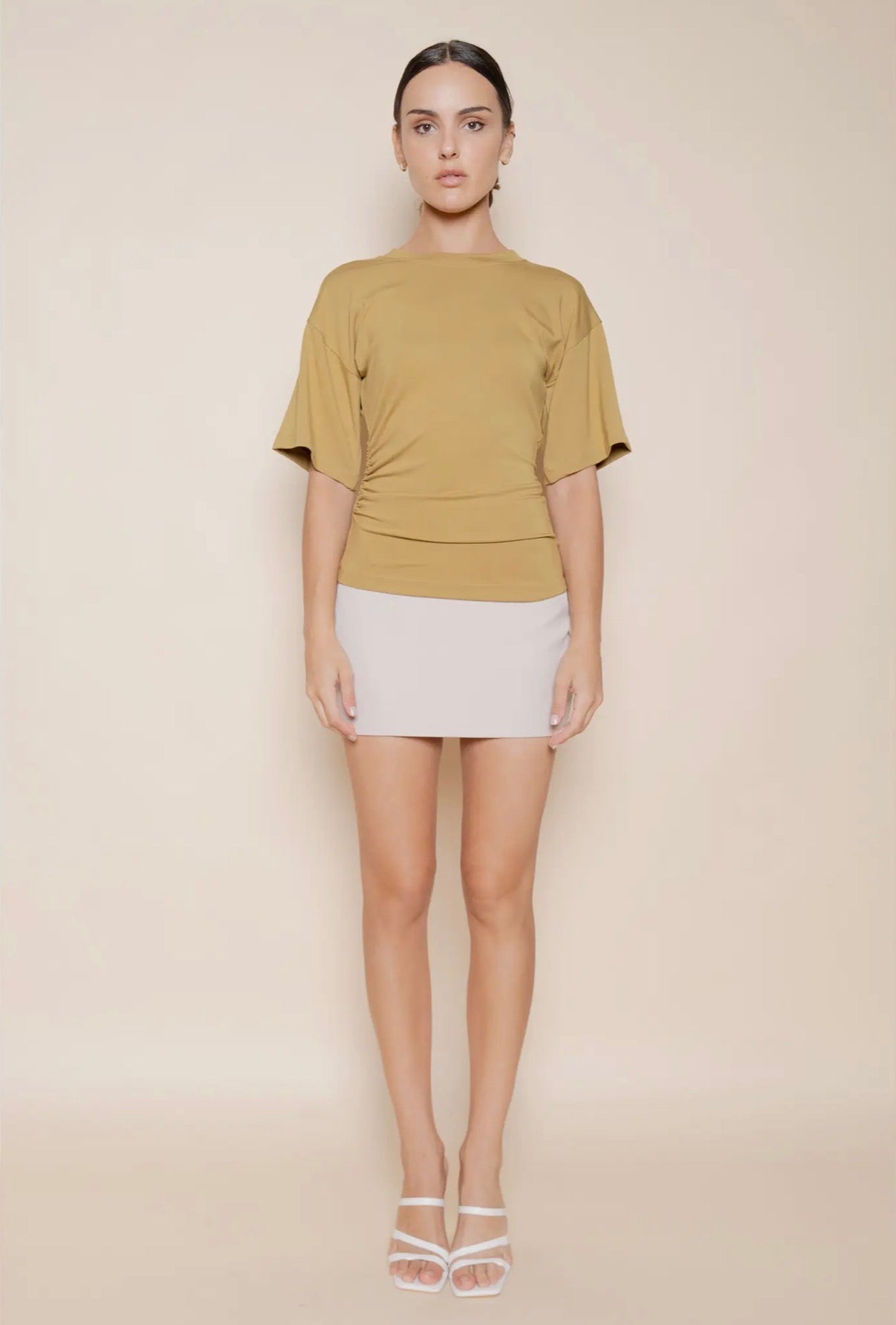 Everyday Ruched Tee - multi