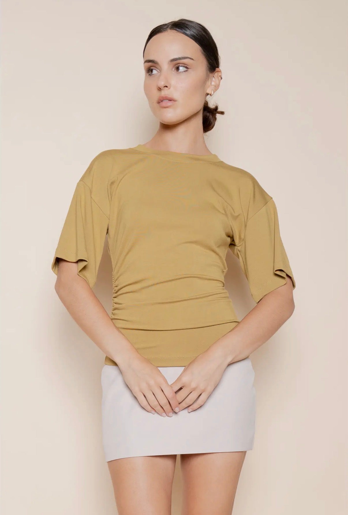 Everyday Ruched Tee - multi
