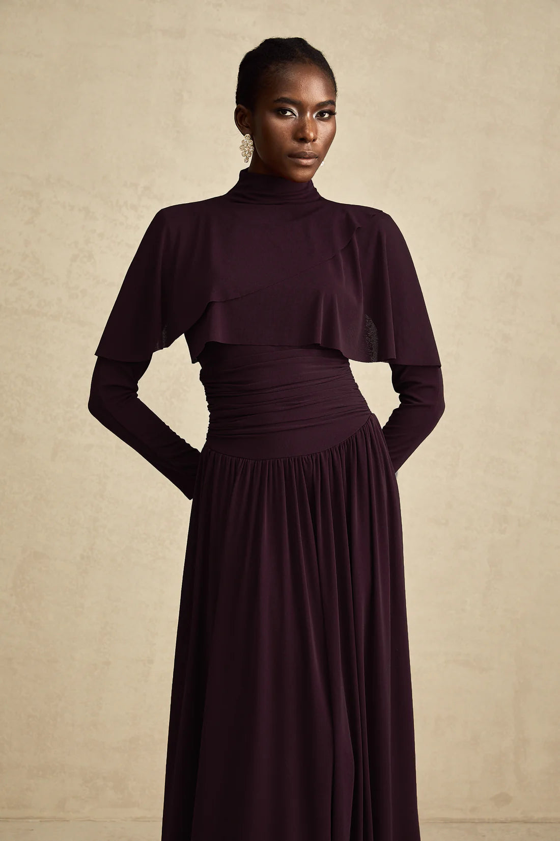 Camille Flap Dress Eggplant
