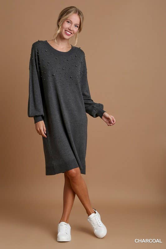 Fiona Sweater Dress - Grey