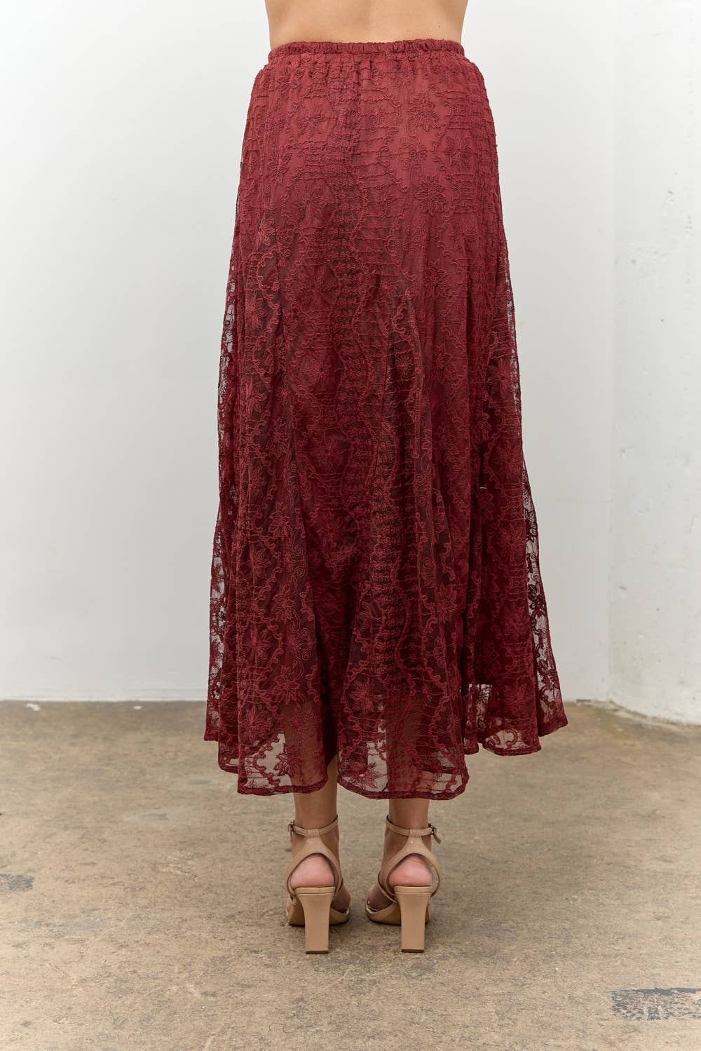 Cordelia Lace Midi Skirt - Multi