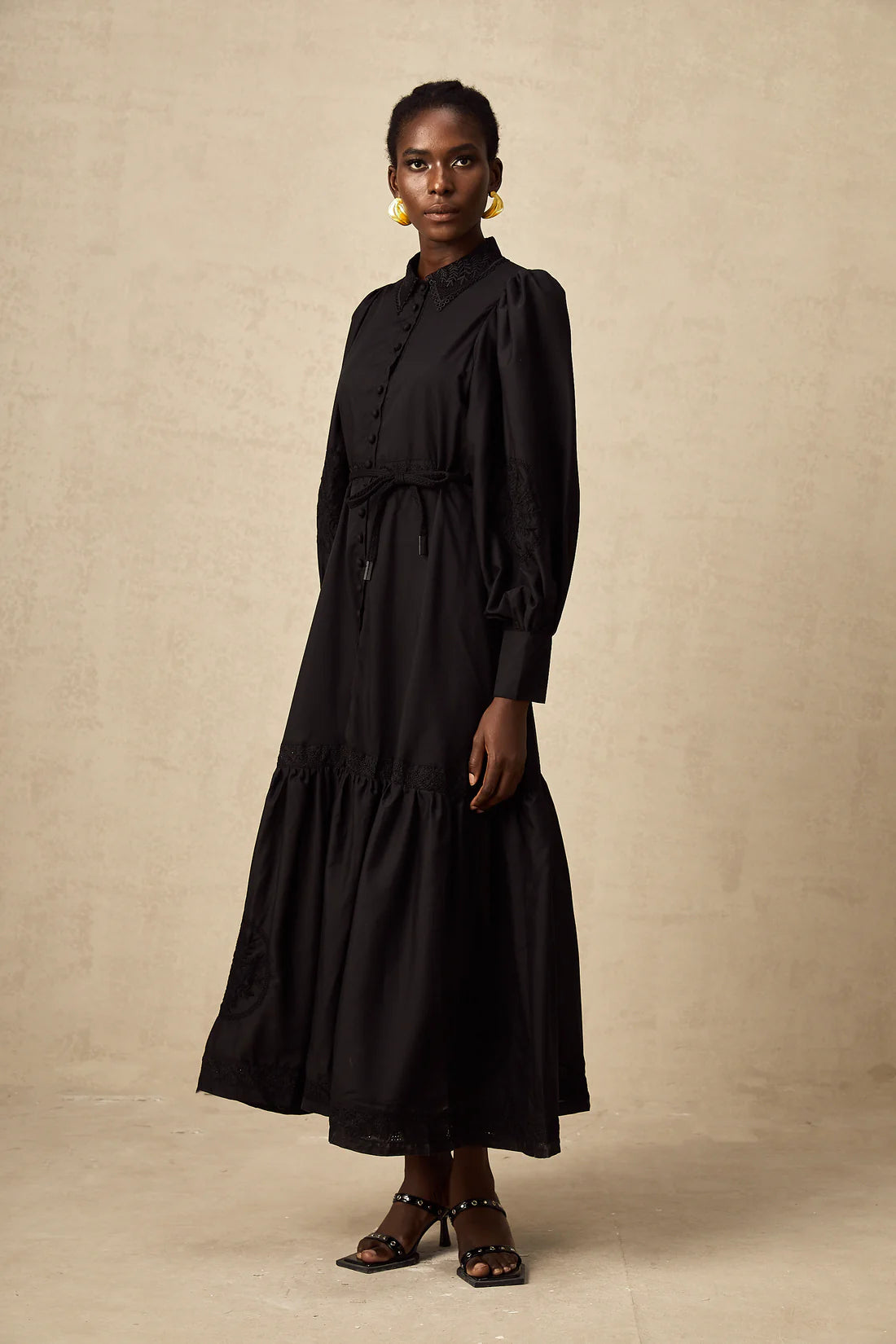 Akari Black Lace Dress