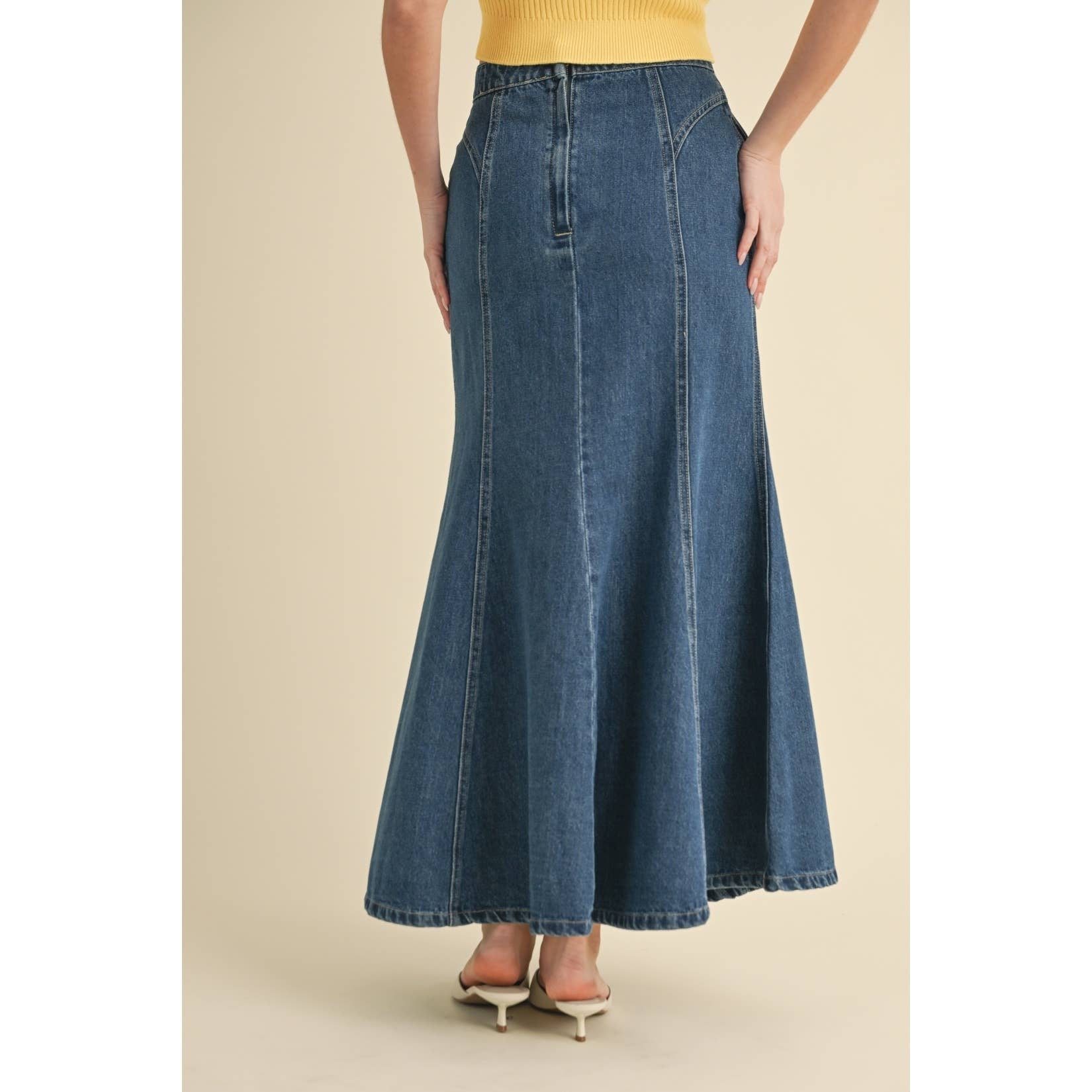Camelia Denim Skirt - Medium wash