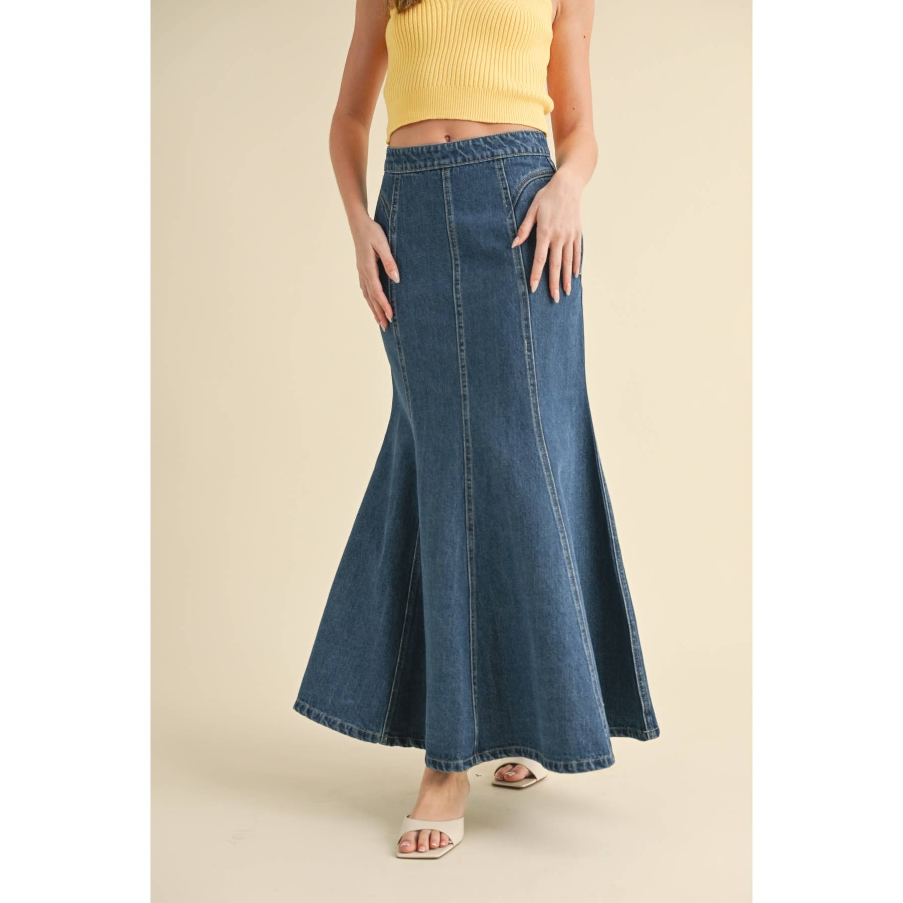 Camelia Denim Skirt - Medium wash