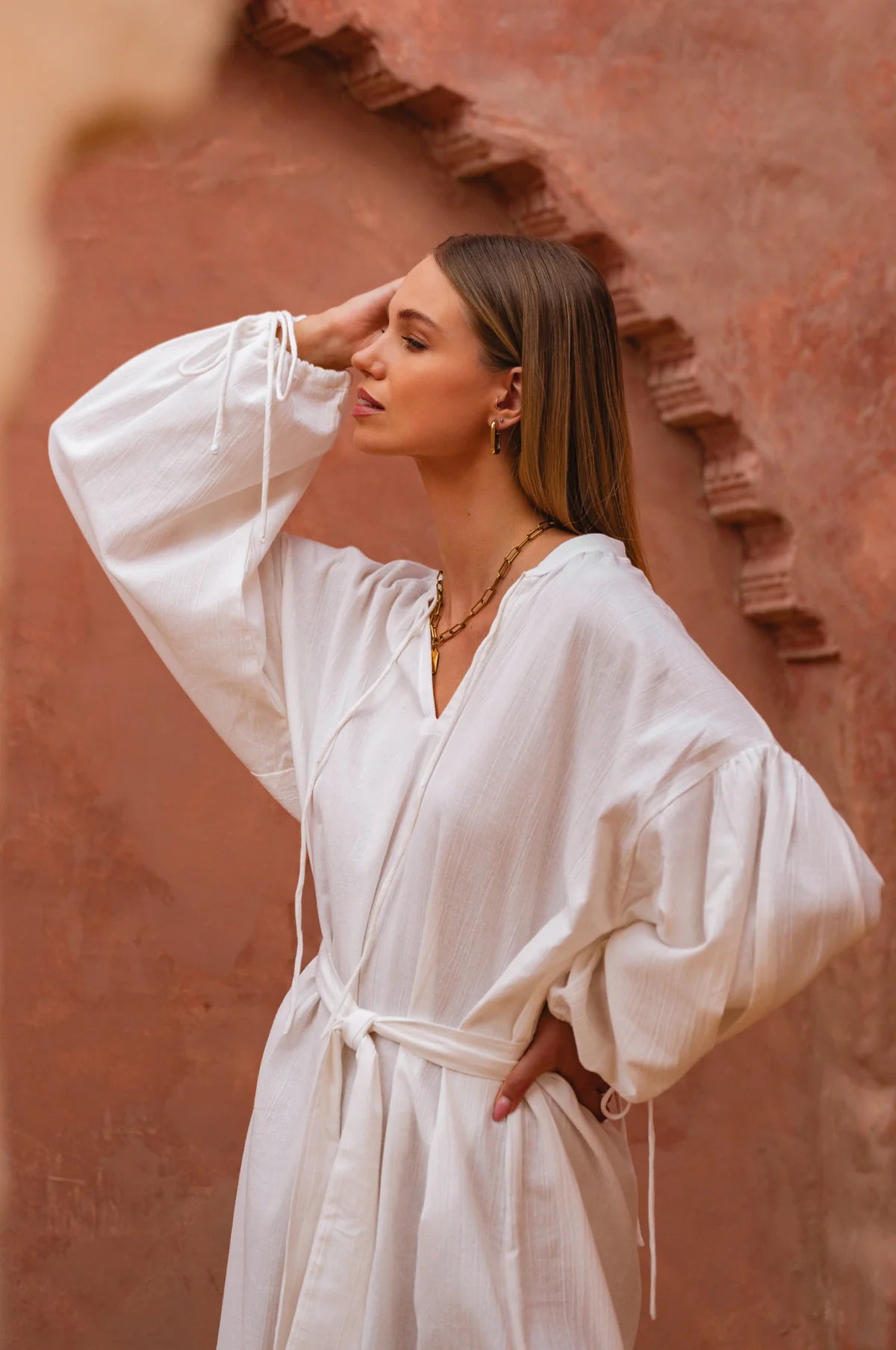 Denise Kimono Dress  - Ivory