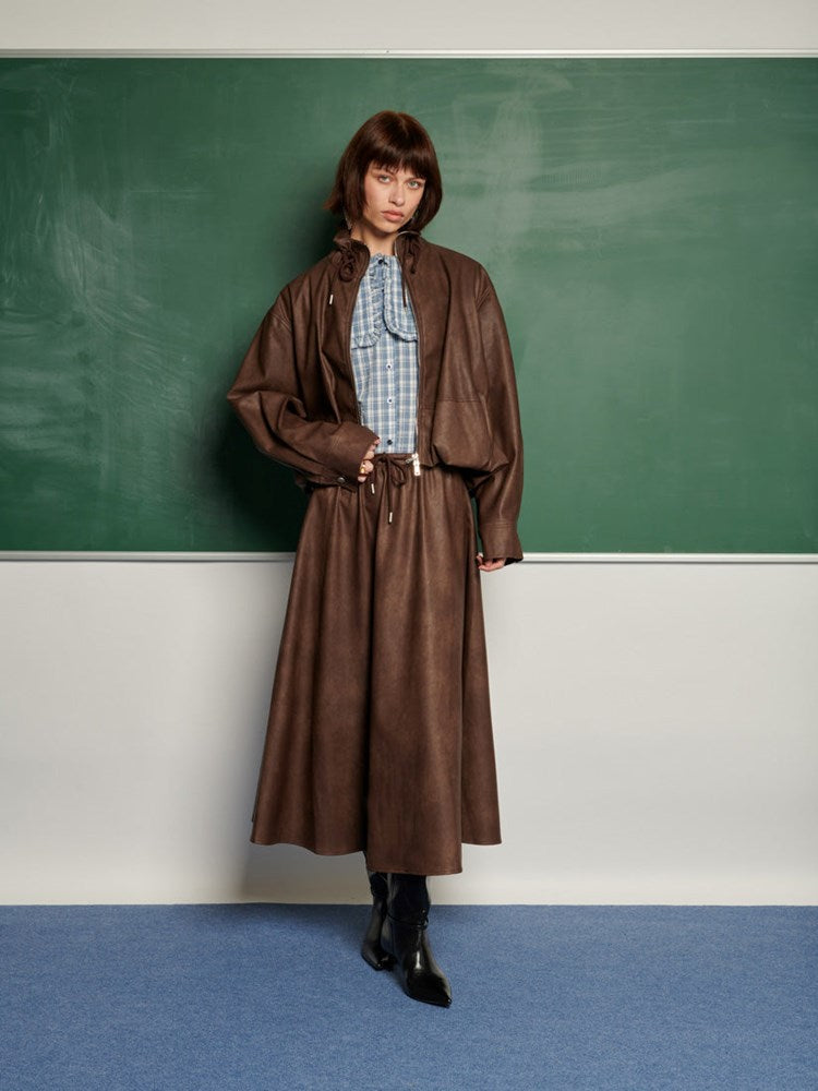 Max Faux leather Skirt