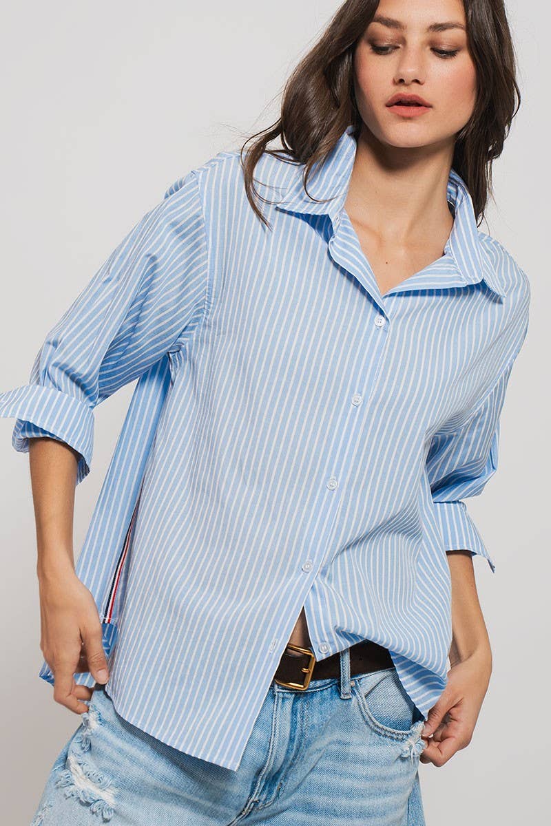 Striped Twill Button down