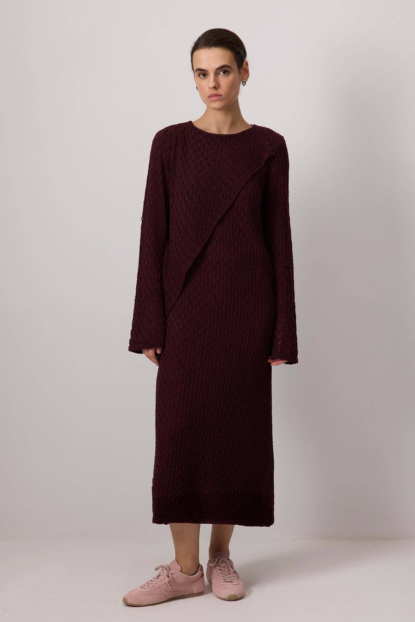Mira Knit Dress Wine