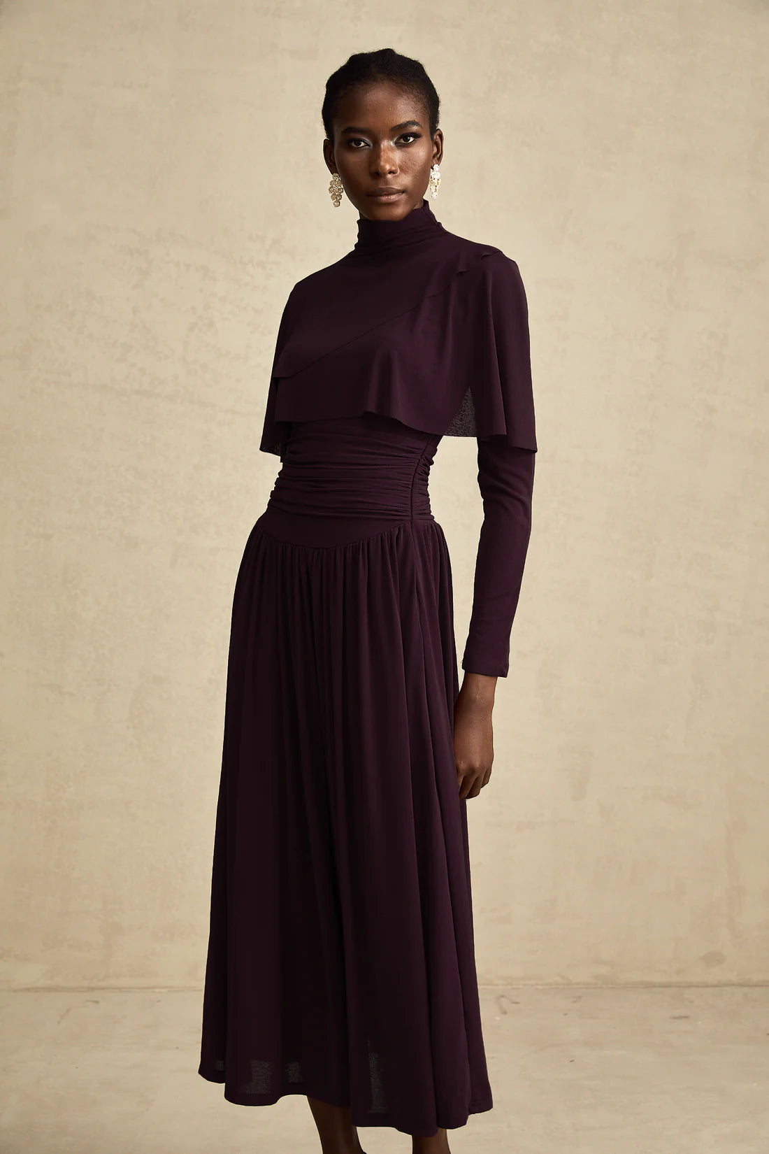Camille Flap Dress Eggplant