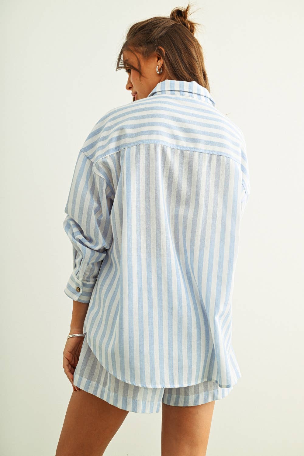 Eda Stripe Linen Shirt - Multi