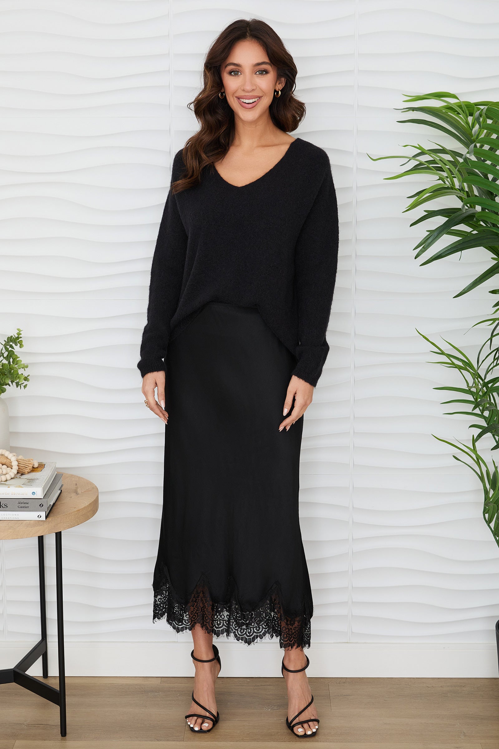 Vivia Lace slip skirt