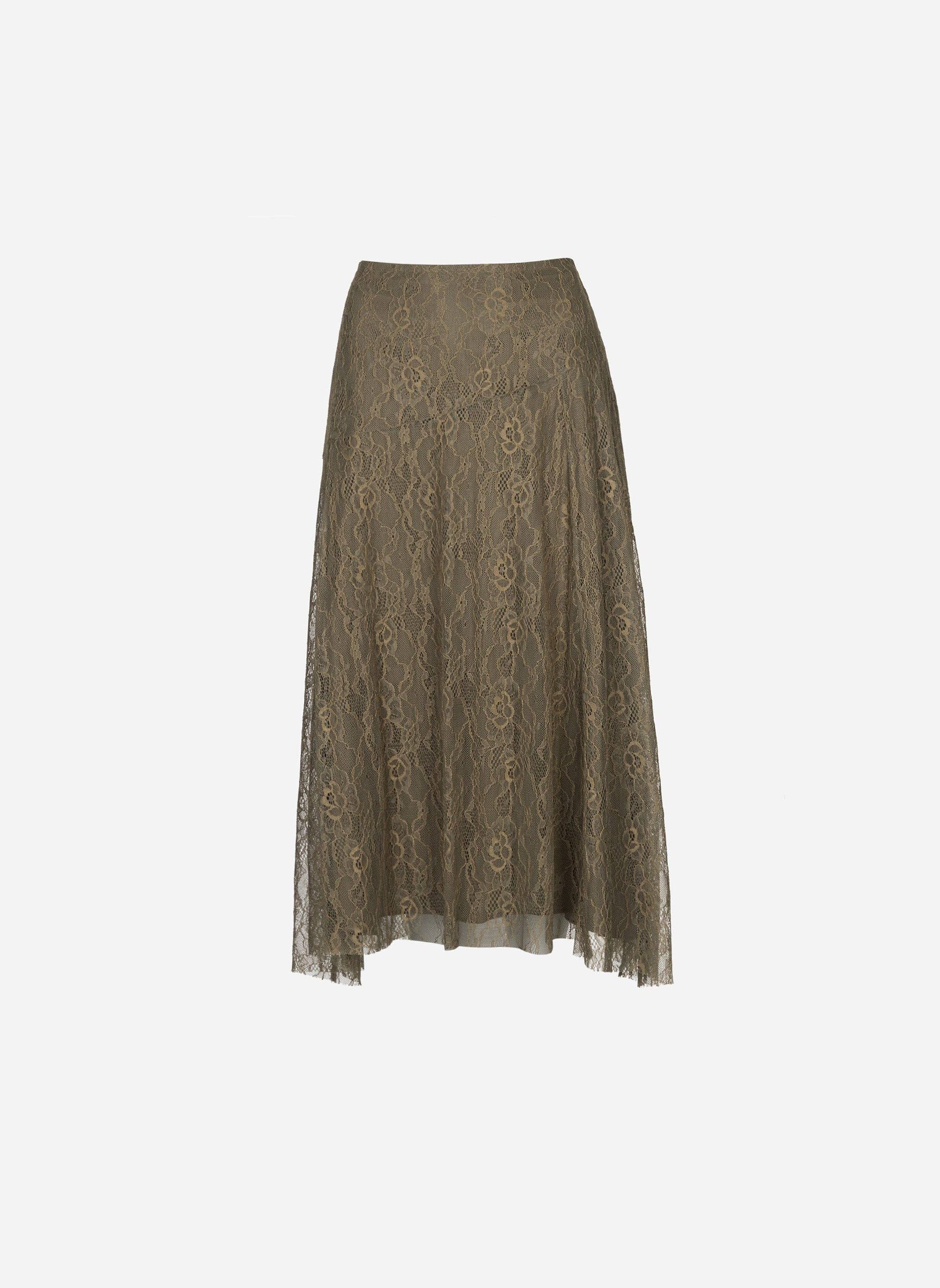 Juney Midi Skirt Khaki