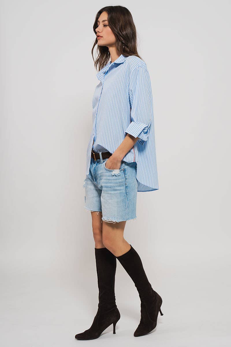 Striped Twill Button down