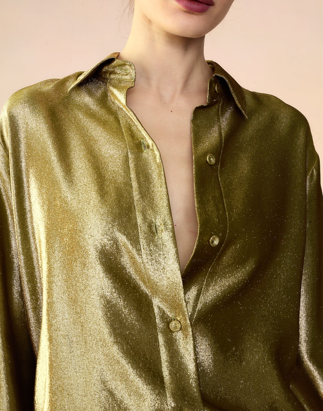 Liquid Gold Lame Shirt