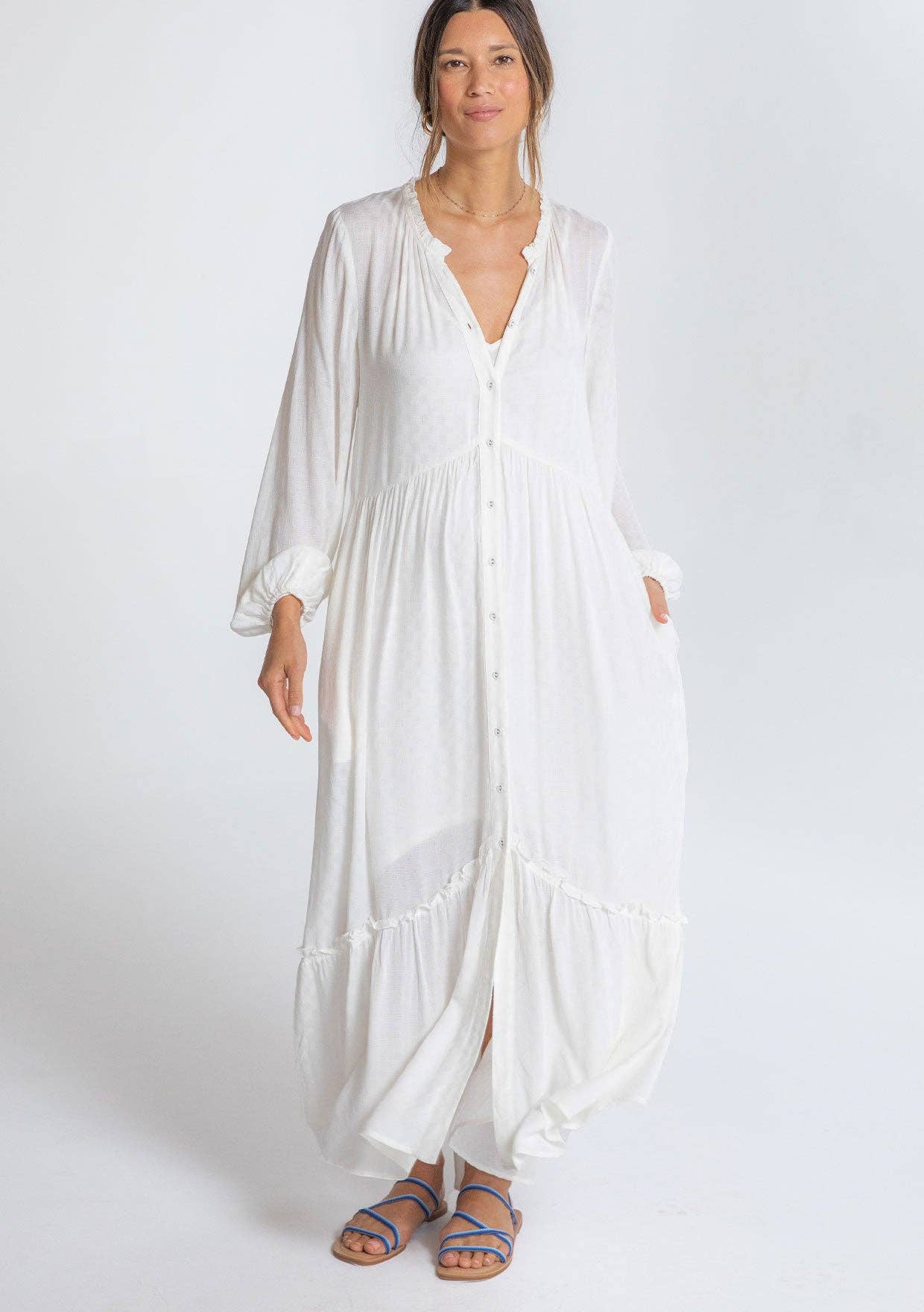 Jacqui Maxi Dress - Chalk