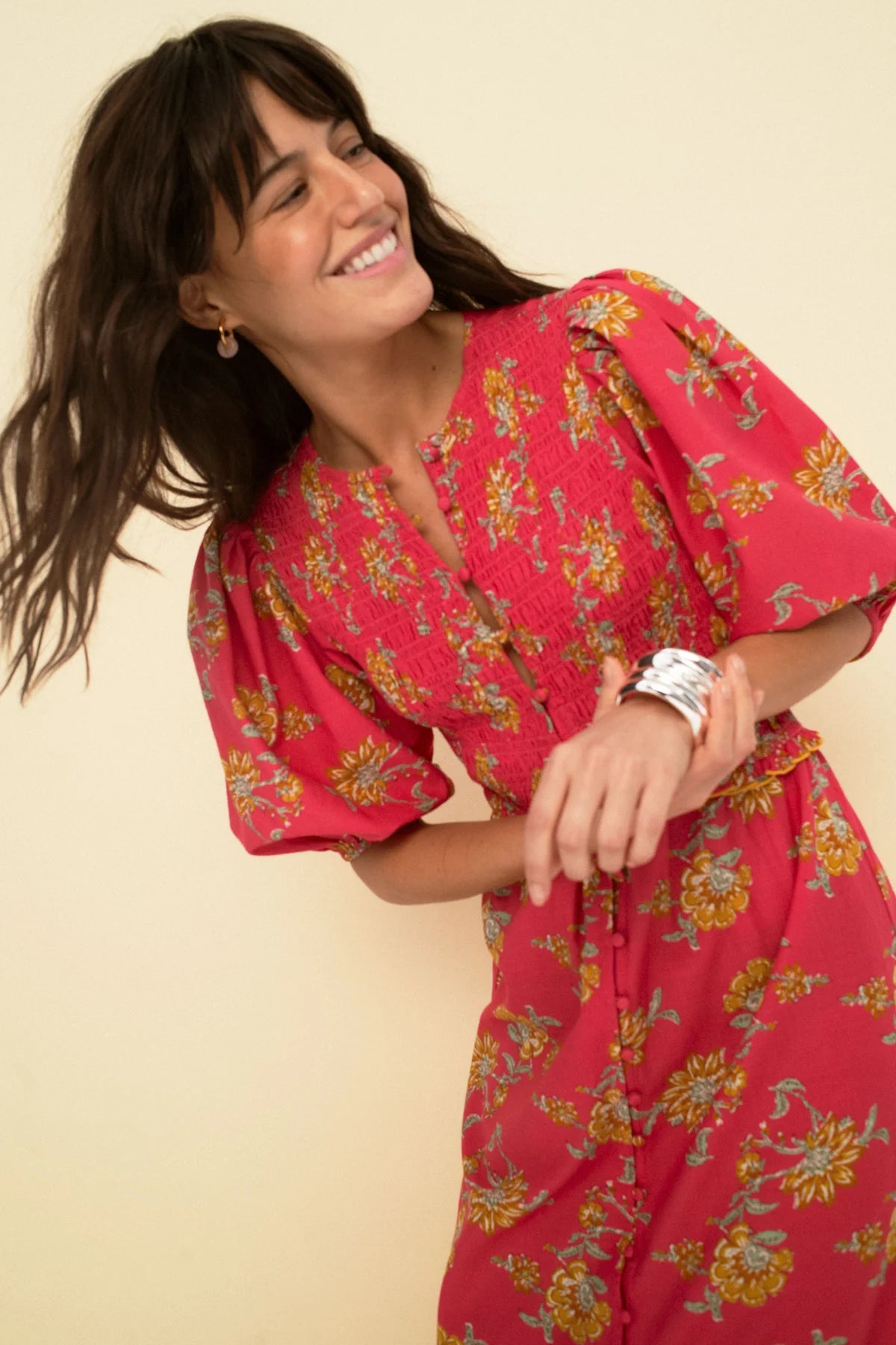Magnolia Dress - cherry