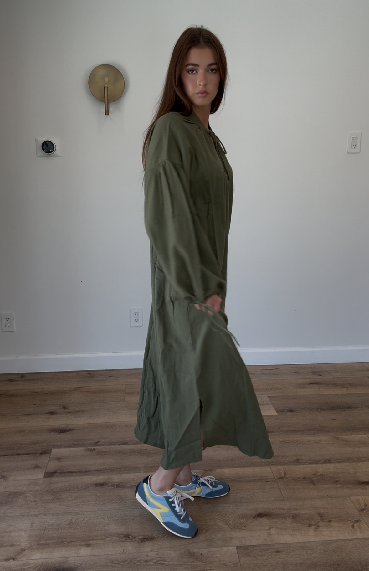 Denise Kimono Dress -  Olive