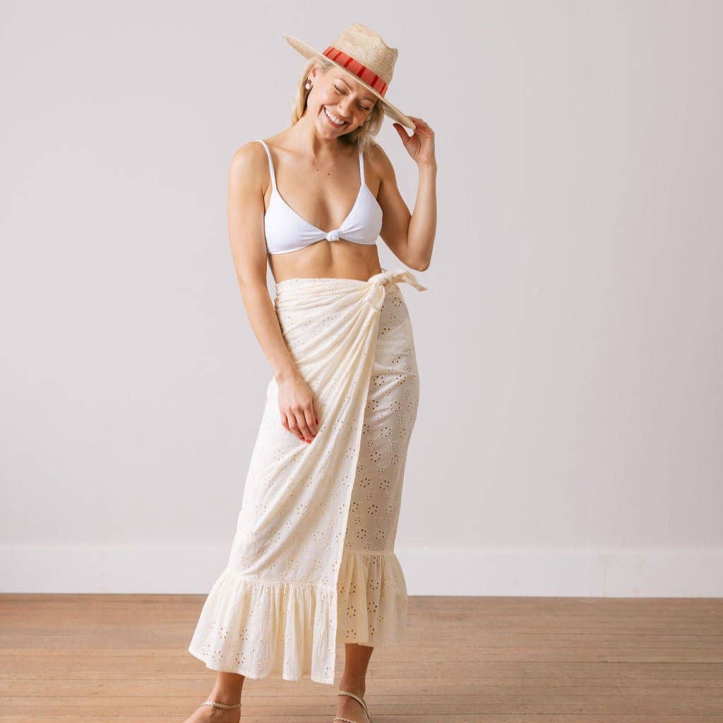 Ivory Eyelet Vienna Sarong