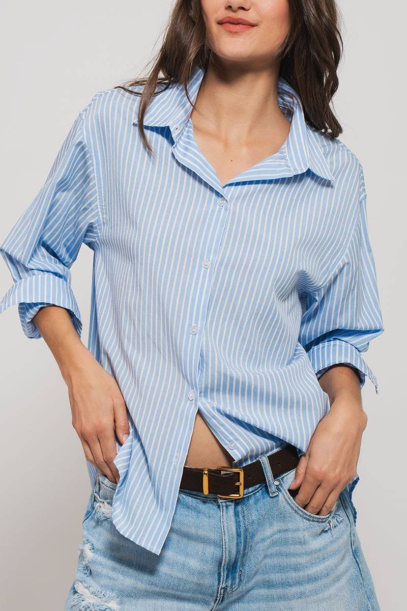 Striped Twill Button down