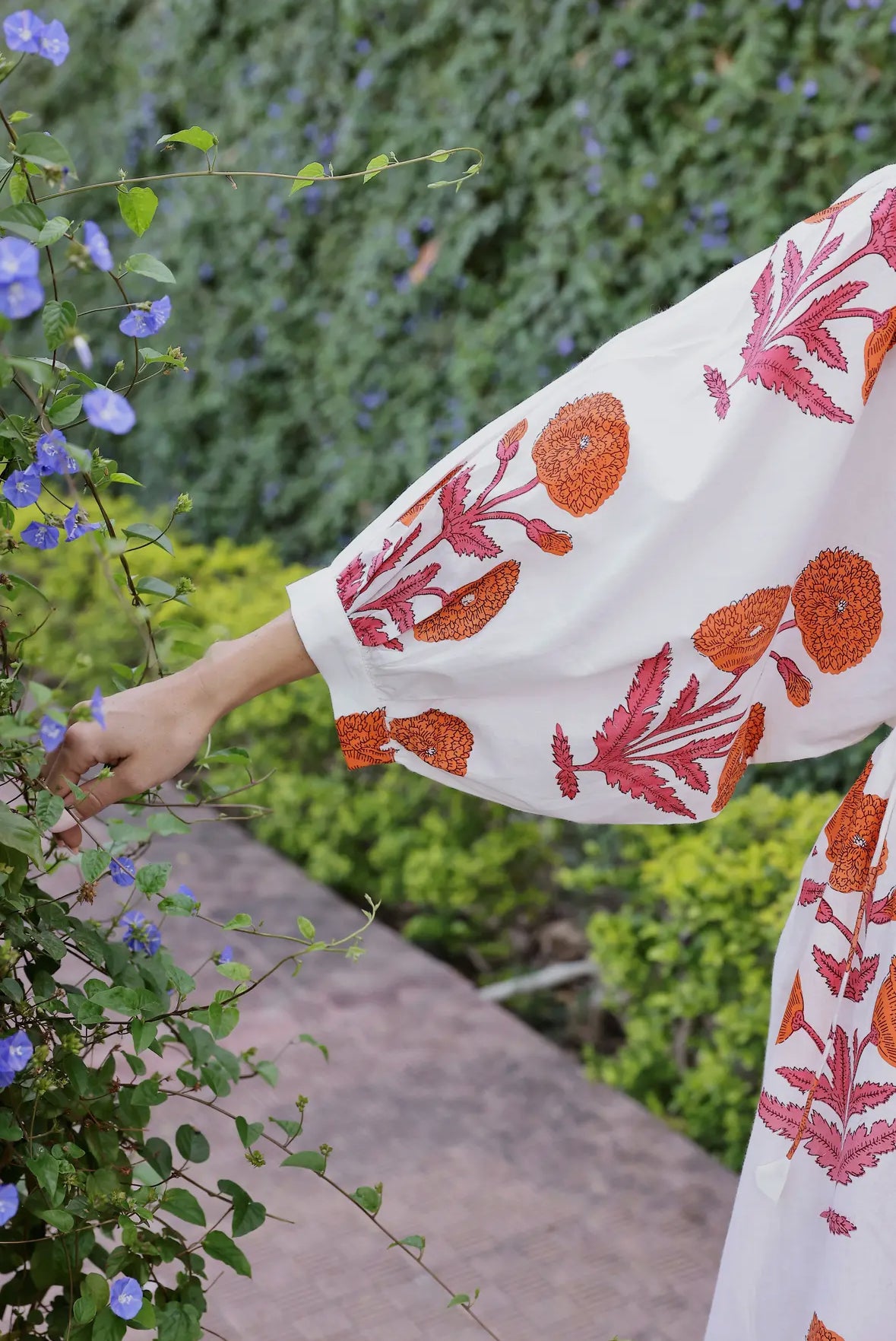 Taj Maxi Dress Red Flower