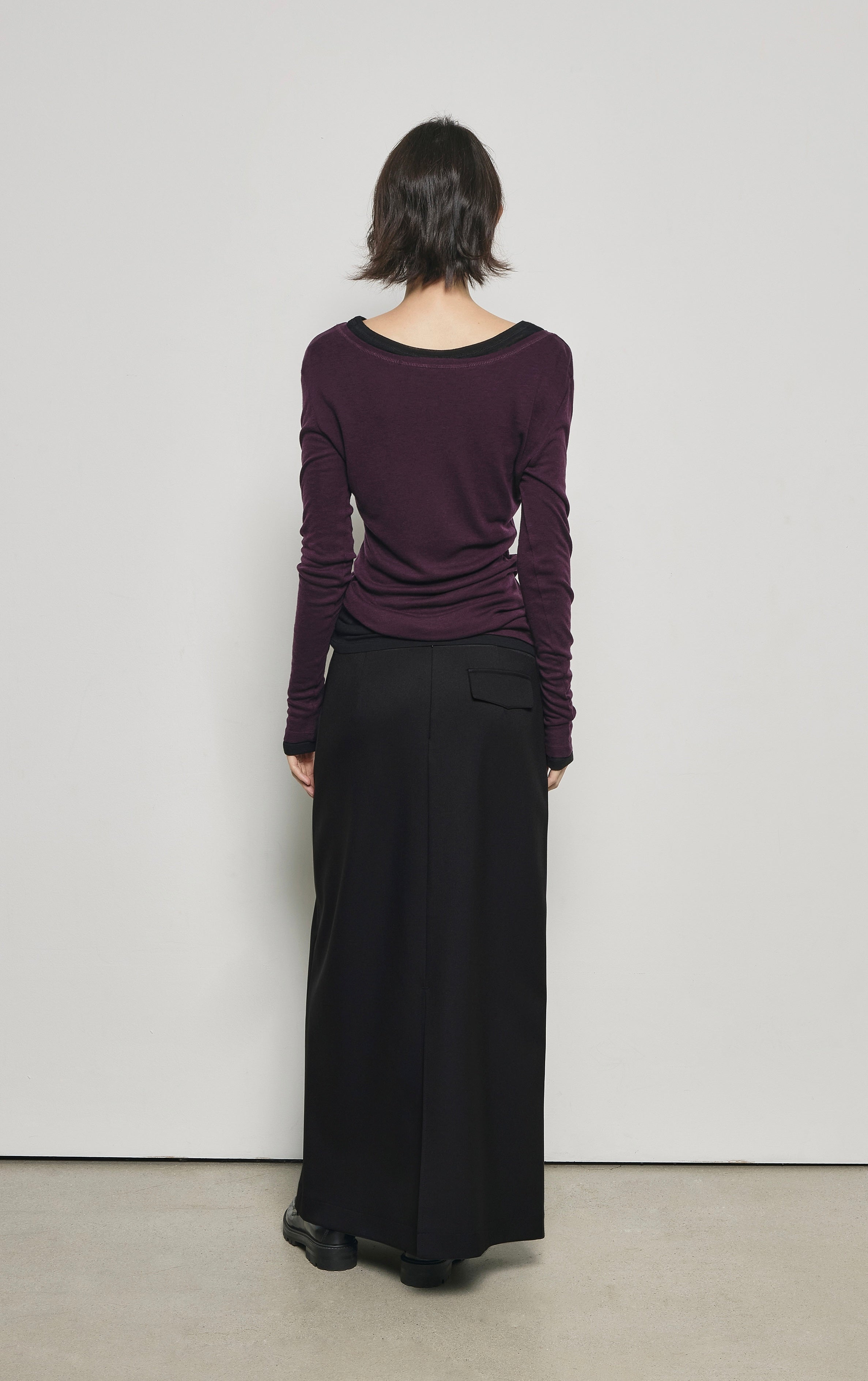 Divided Maxi Skirt Black