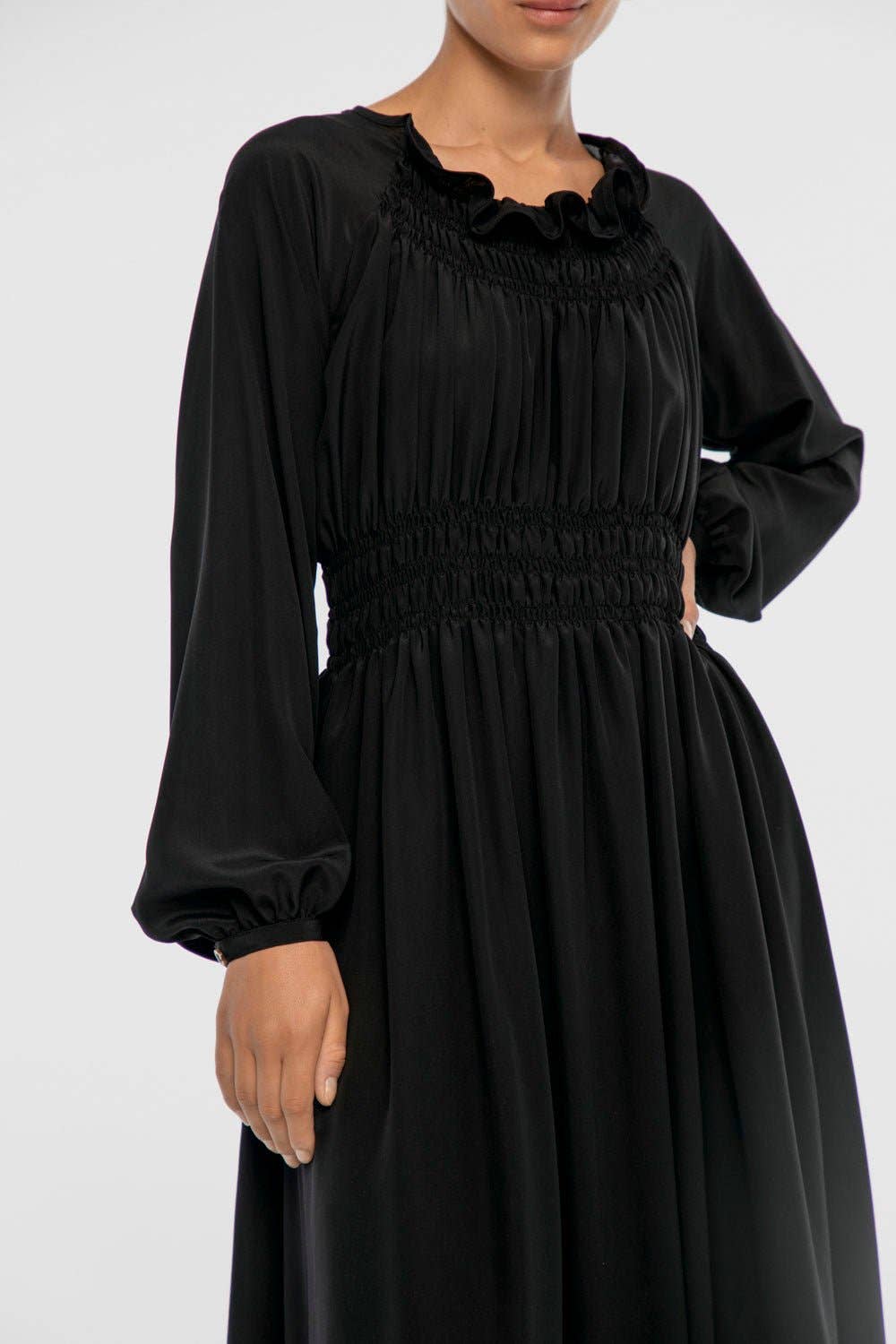 Mia Silk Dress - Sage