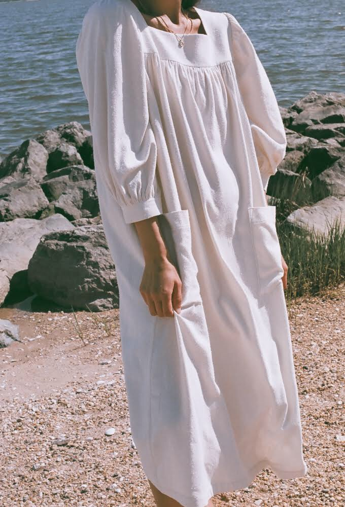 Eunice Raw Silk Muumuu - multi