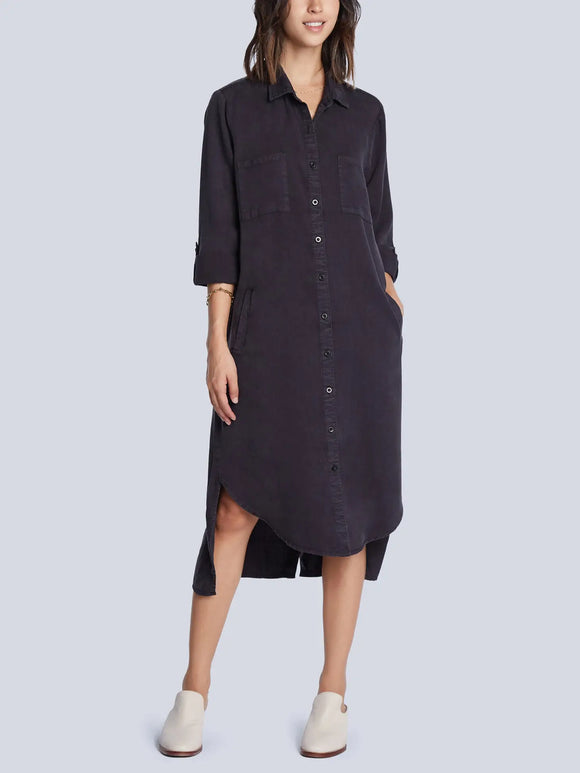 Chill Out Shirt Dress True Black
