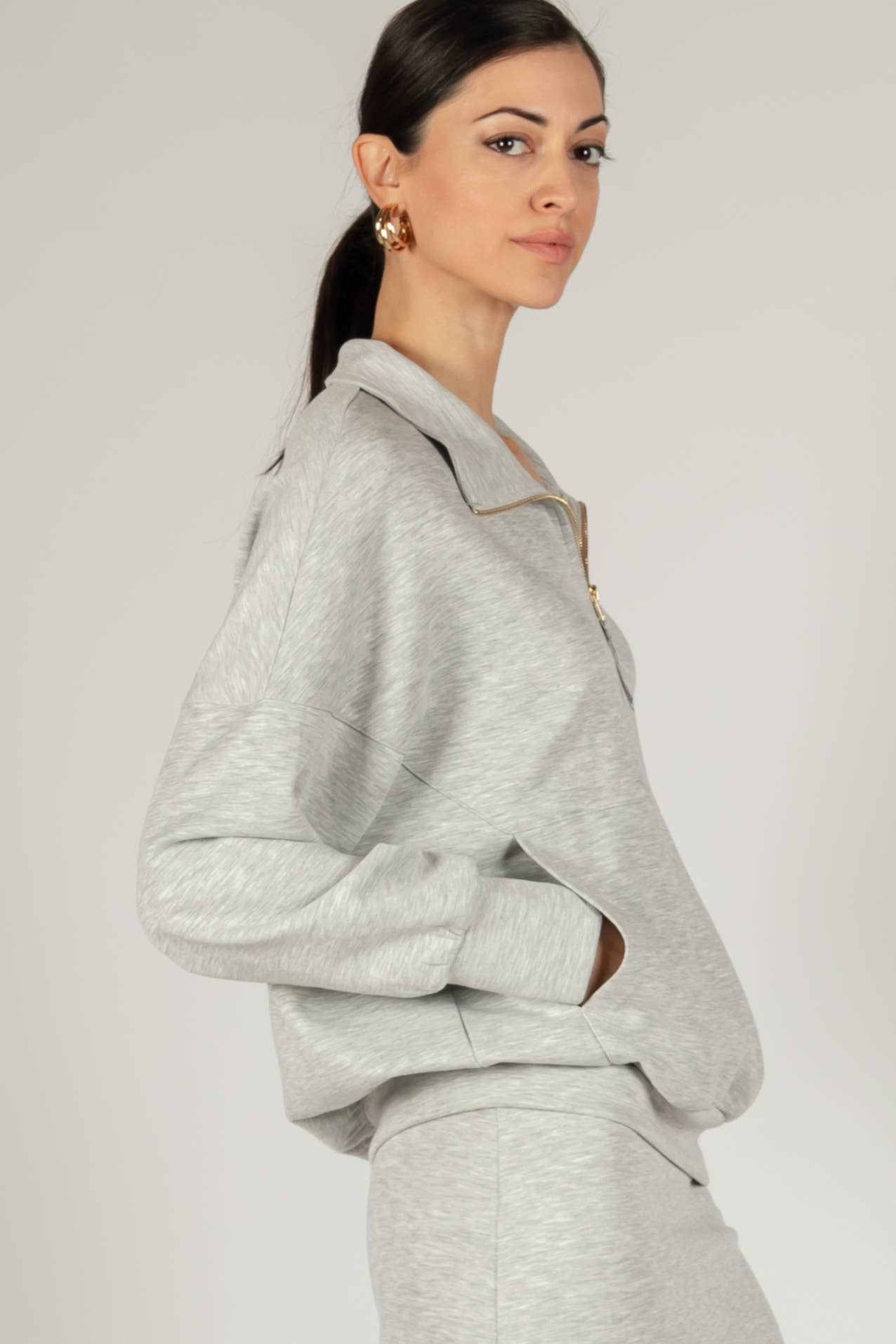 Butter Zip Up Pullover - Multi