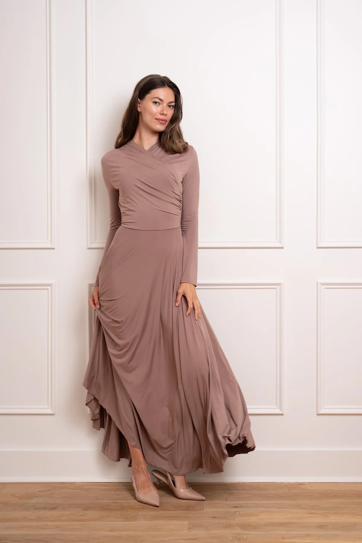Lilia Wrap Dress - Natural