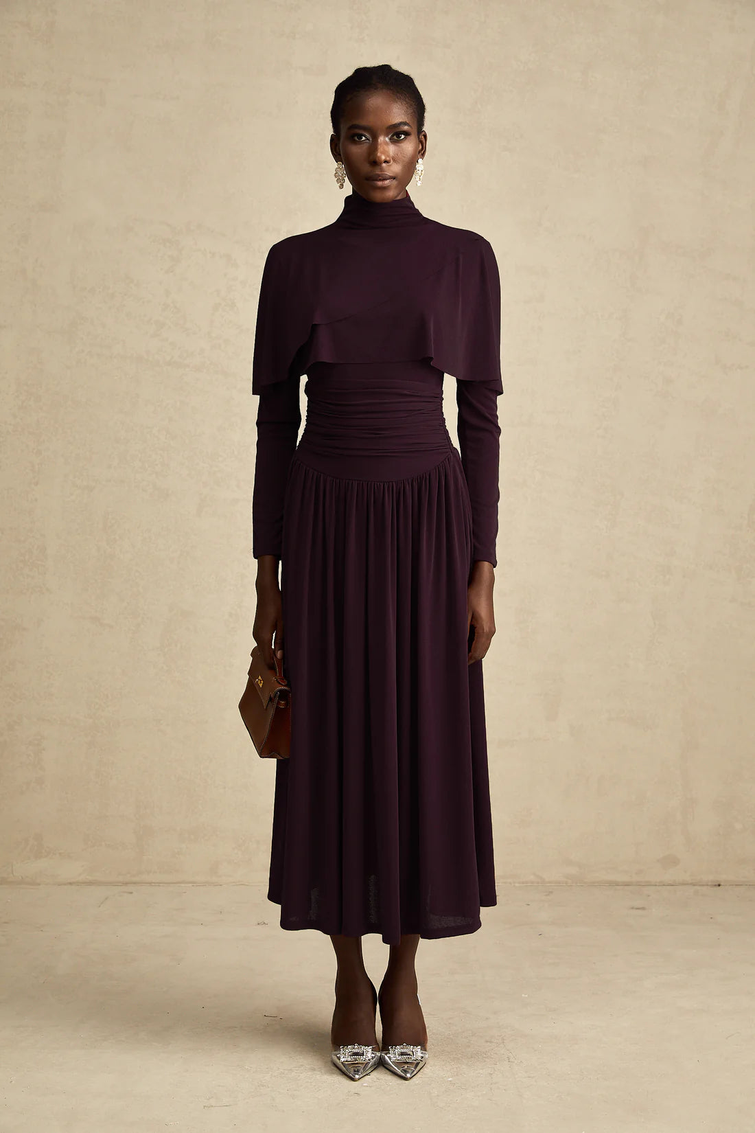 Camille Flap Dress Eggplant