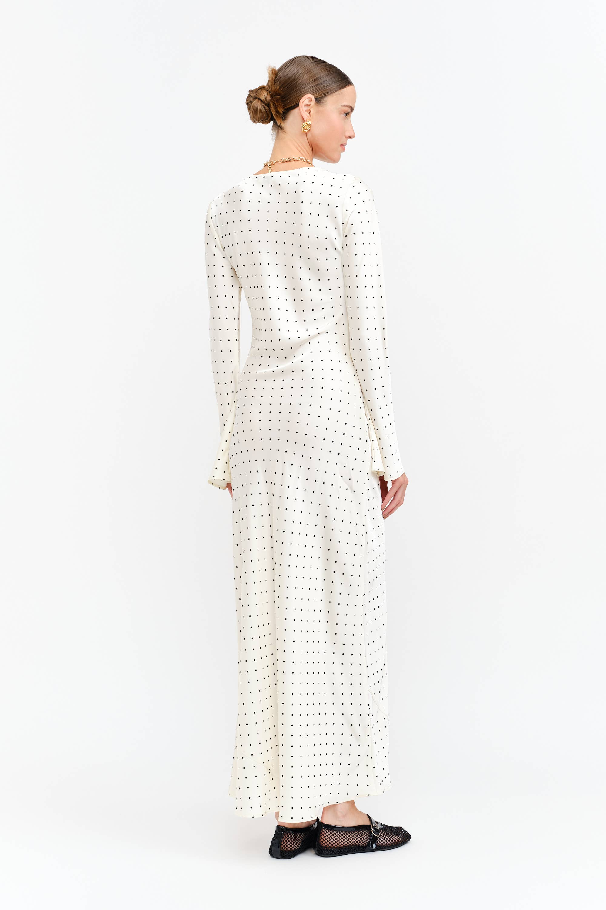 Georgie Cream Dot Dress