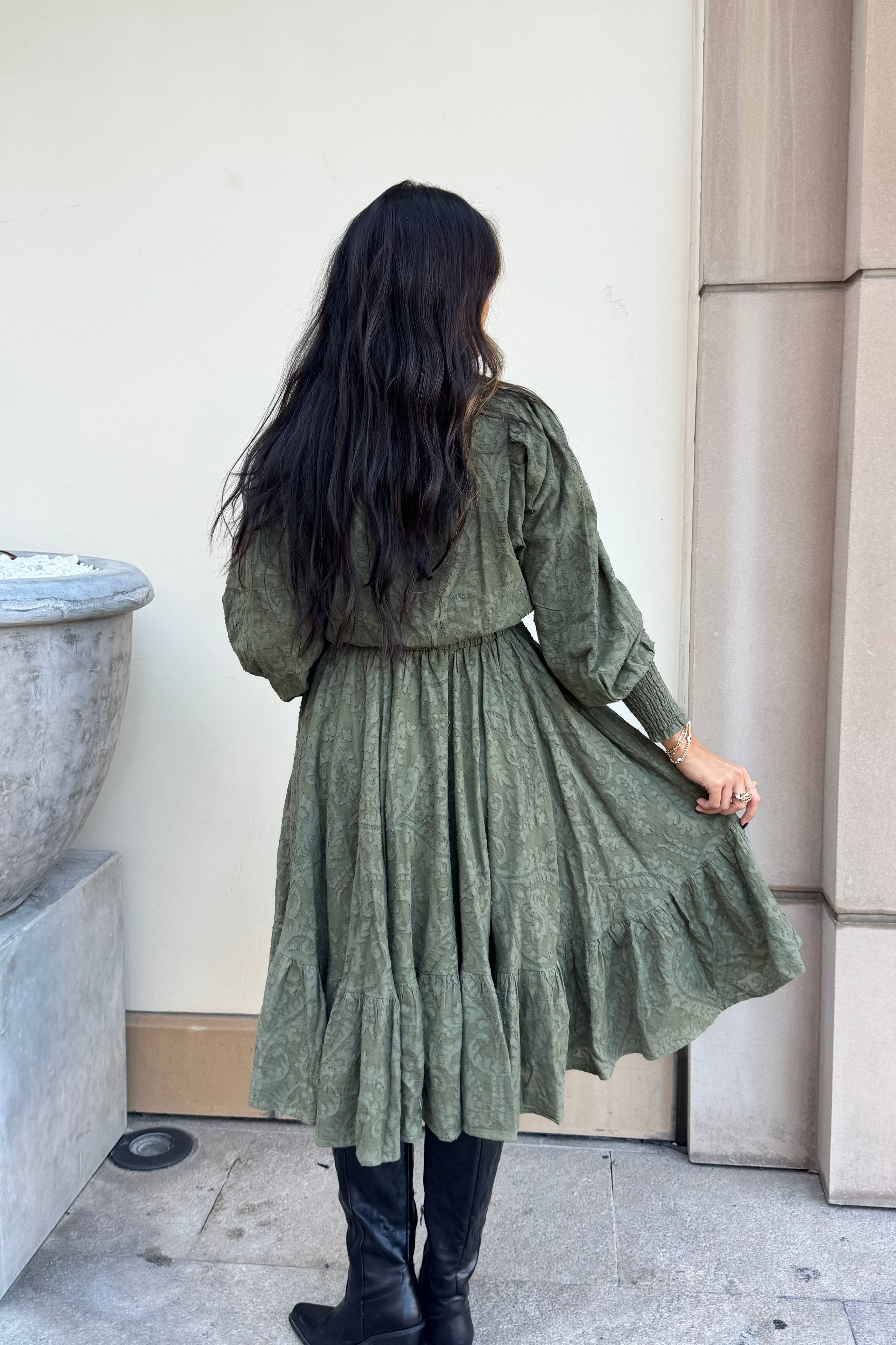 Nadia Dress - Moss