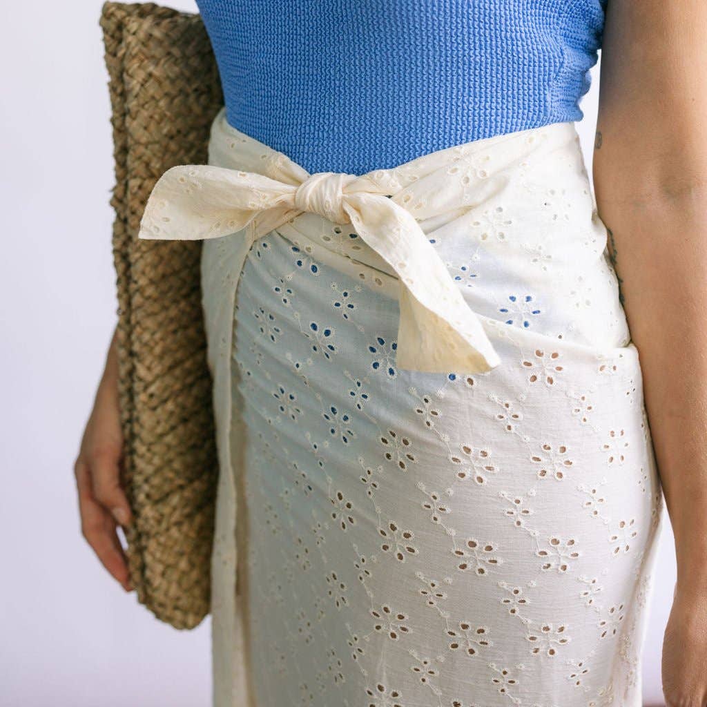 Ivory Eyelet Vienna Sarong