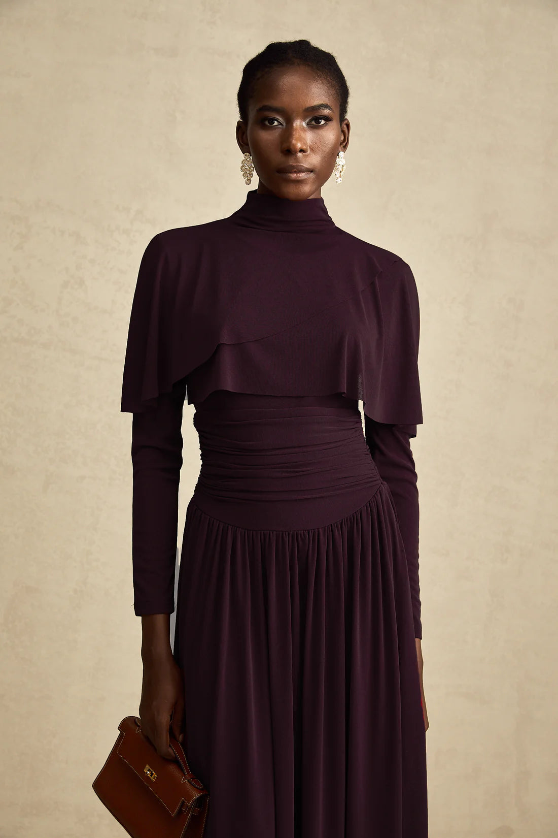 Camille Flap Dress Eggplant