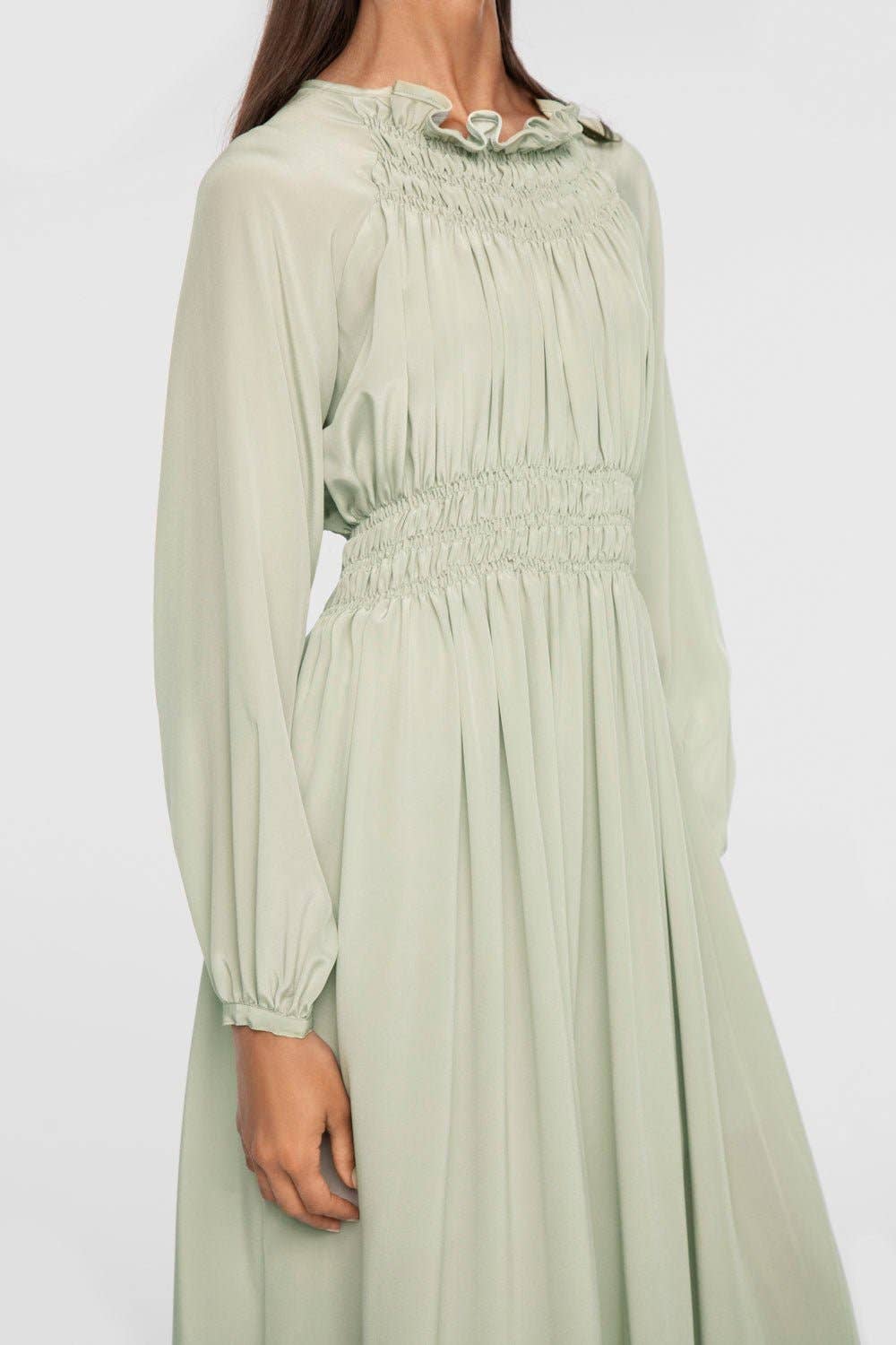 Mia Silk Dress - Sage