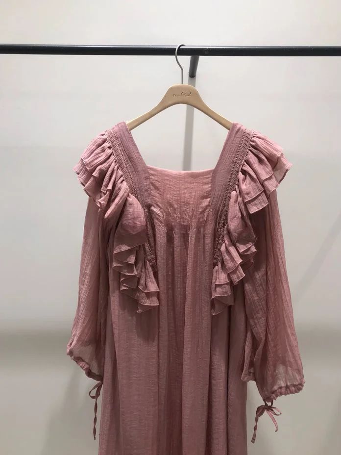 Lace Sleeper Dress Dusty Rose