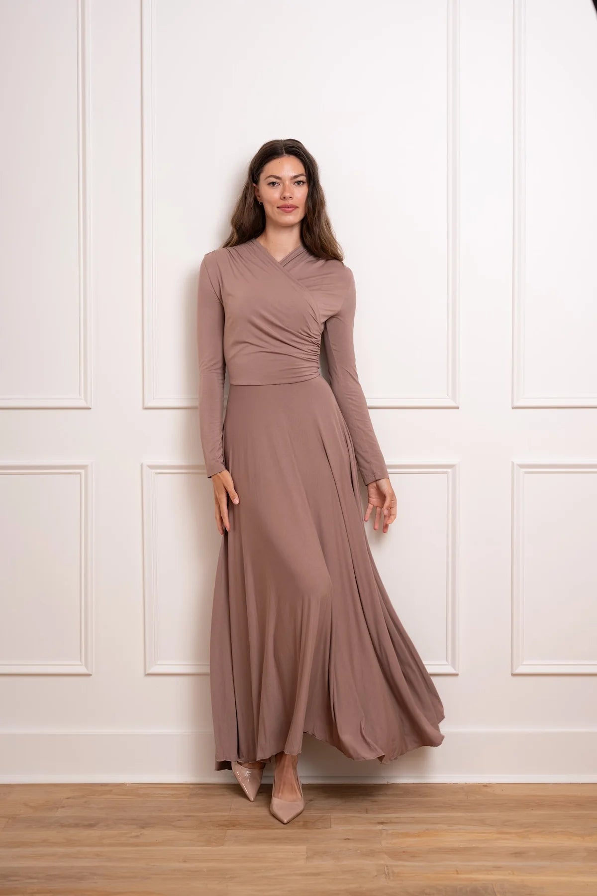 Lilia Wrap Dress - Natural