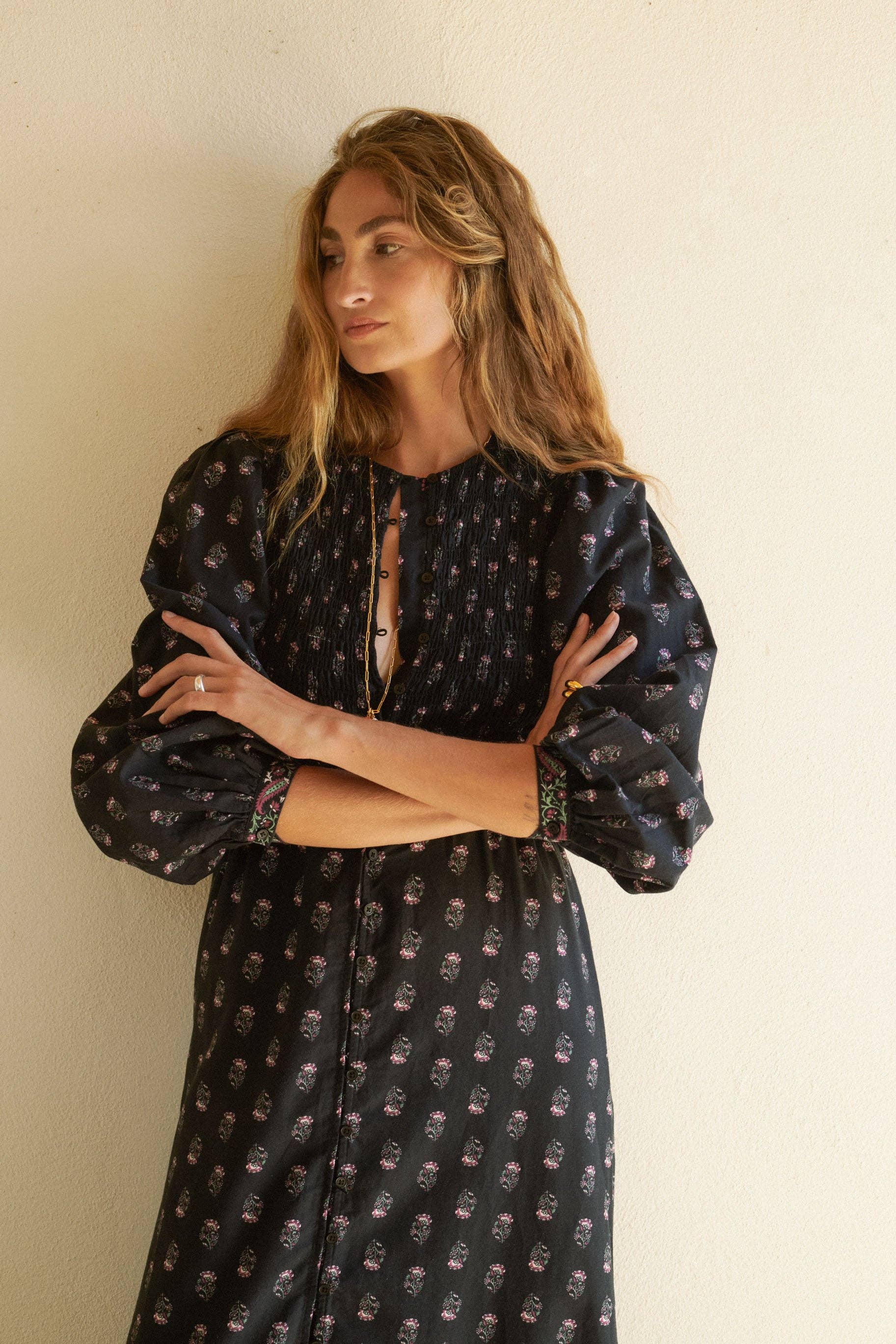 Magnolia Black Floral