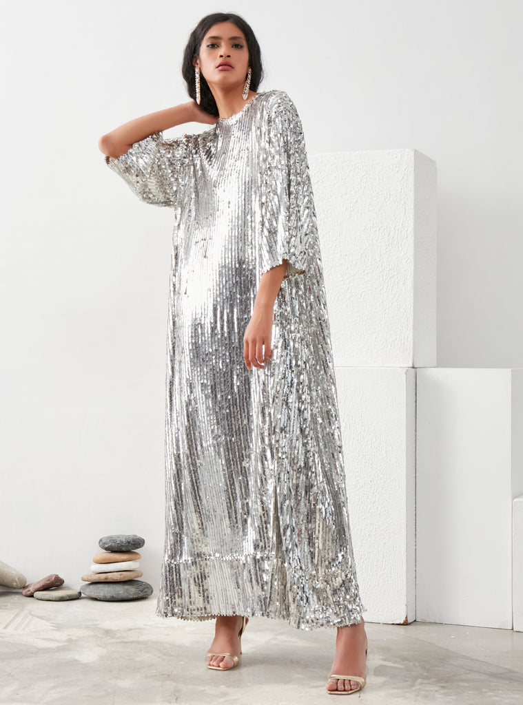 Silver Sequin Dress